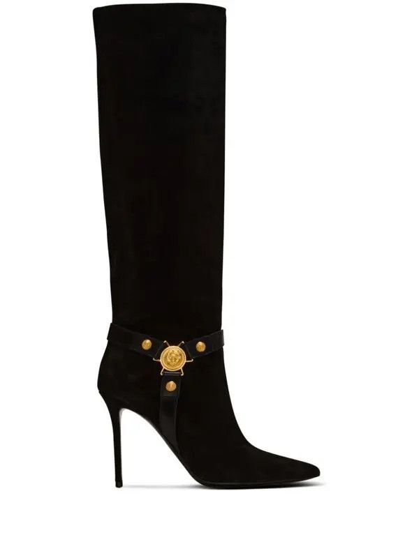 Balmain o1s1wg110126 Eva 95mm Biker Boots in Black Size US 8 / IT 38 - 1 Thumbnail