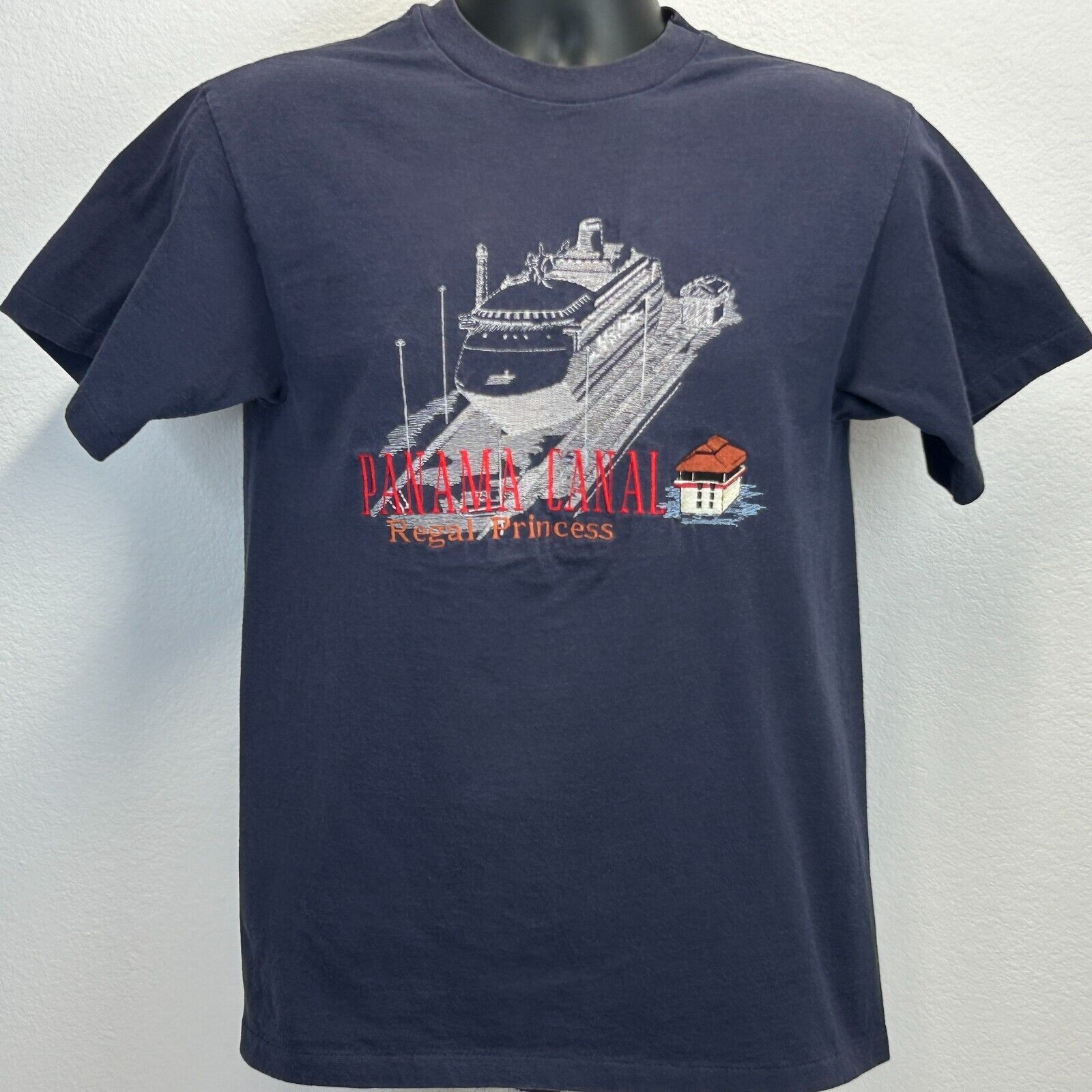 Anvil Vintage Panama Canal Regal Princess Cruises T Shirt S Small Size US S / EU 44-46 / 1 - 2 Thumbnail