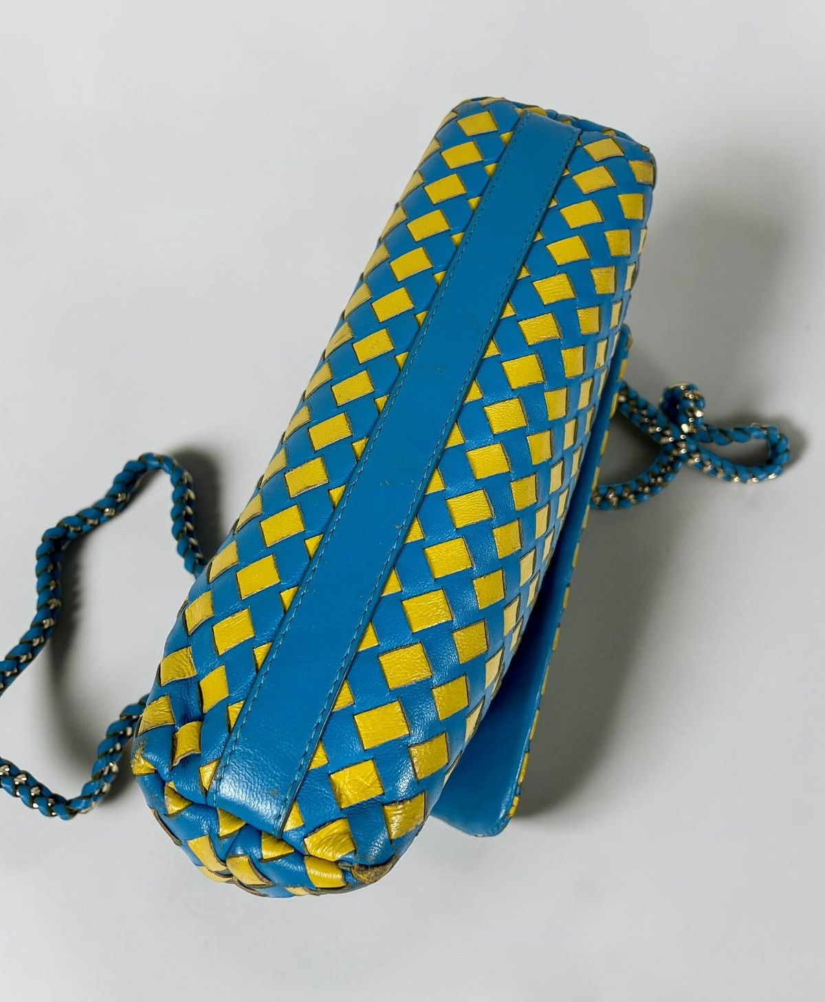 Bottega Veneta Bottega Veneta Two-Tone Blue&Yellow Intrecciato Leather Bag Size ONE SIZE - 3 Thumbnail