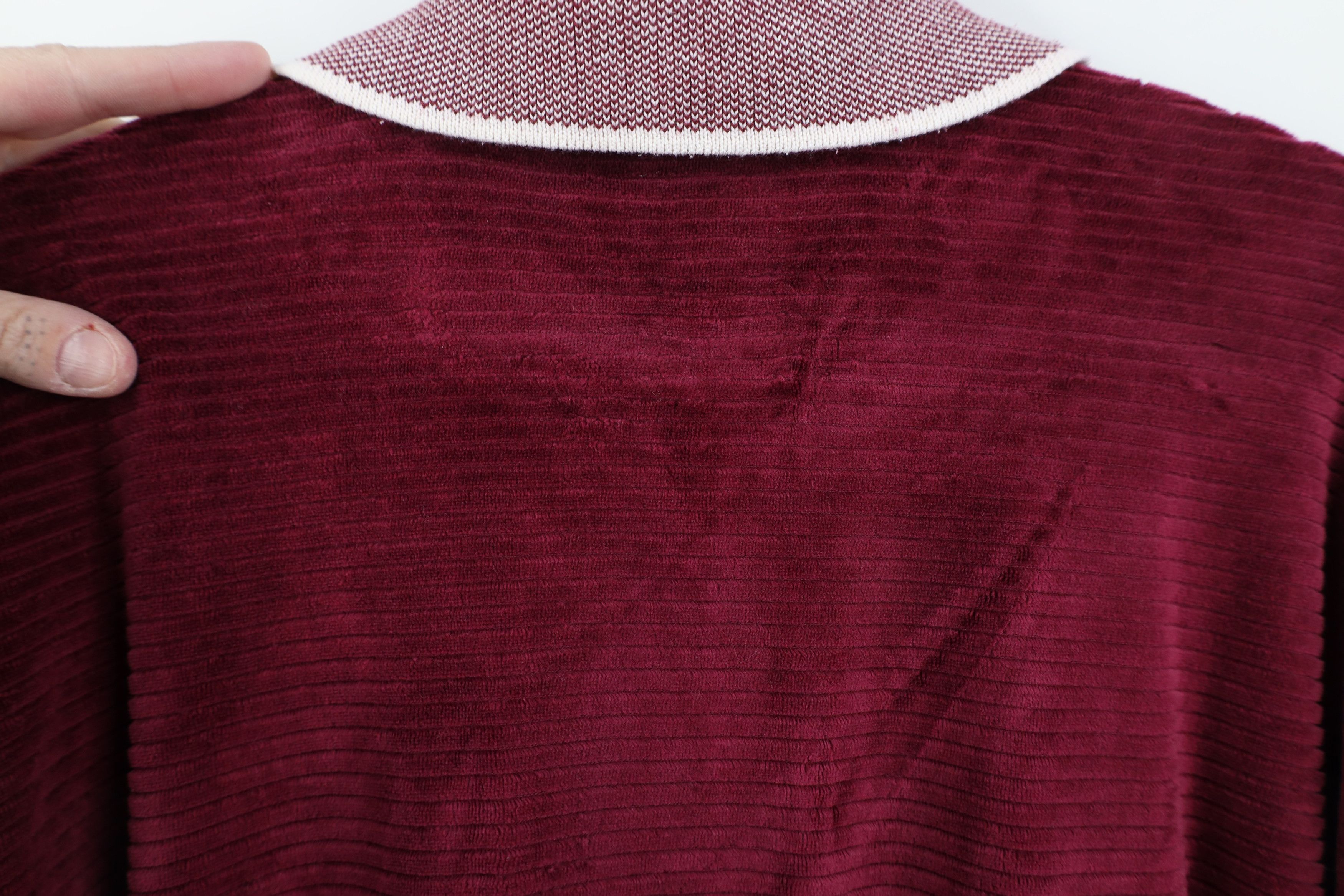 Vintage Vintage 90s Streetwear Ribbed Knit Pullover Polo Shirt Red Size US XL / EU 56 / 4 - 12 Thumbnail