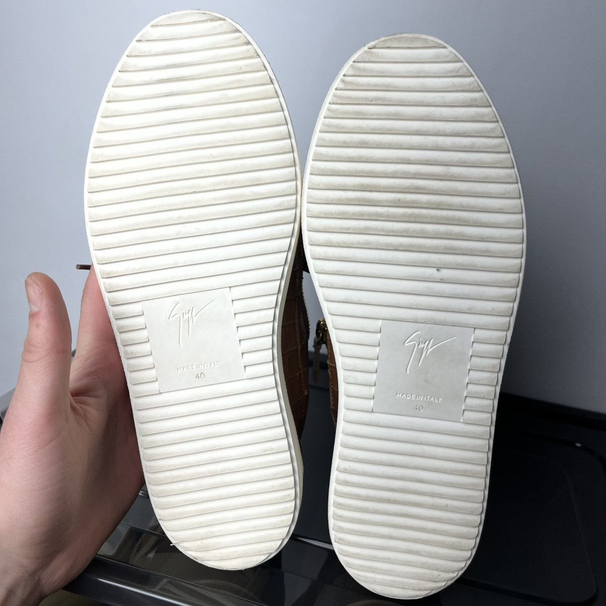 Giuseppe Zanotti Giuseppe Zanotti Derapage Moc-Croc Double-Zip Sneakers Size US 7.5 / EU 40-41 - 6 Thumbnail