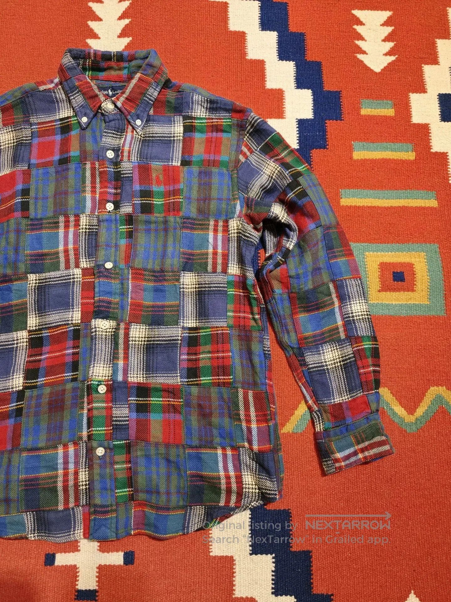 Polo Ralph Lauren Ralph Lauren Vintage Flannel Patchwork Shirt. Size M / US 6-8 / IT 42-44 - 2 Thumbnail