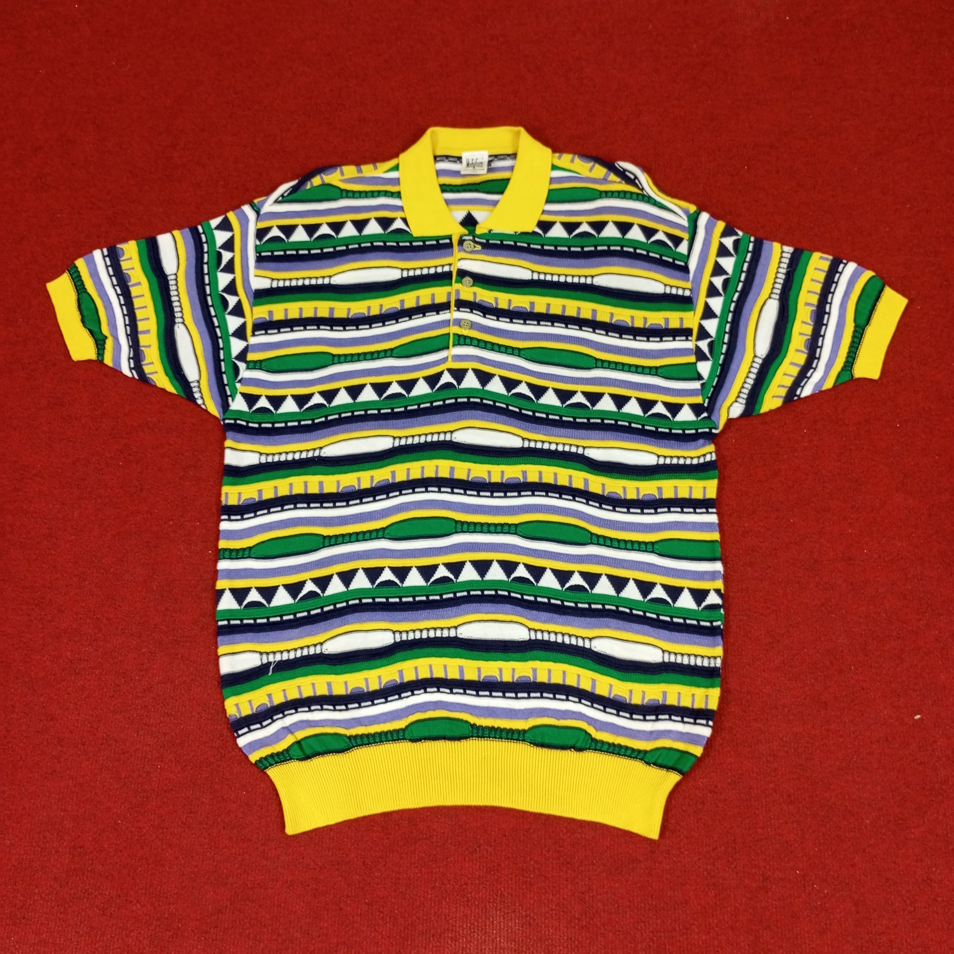 Coogi × Vintage Modigliani Stripes Art Style Design Polos Size US M / EU 48-50 / 2 - 1 Thumbnail