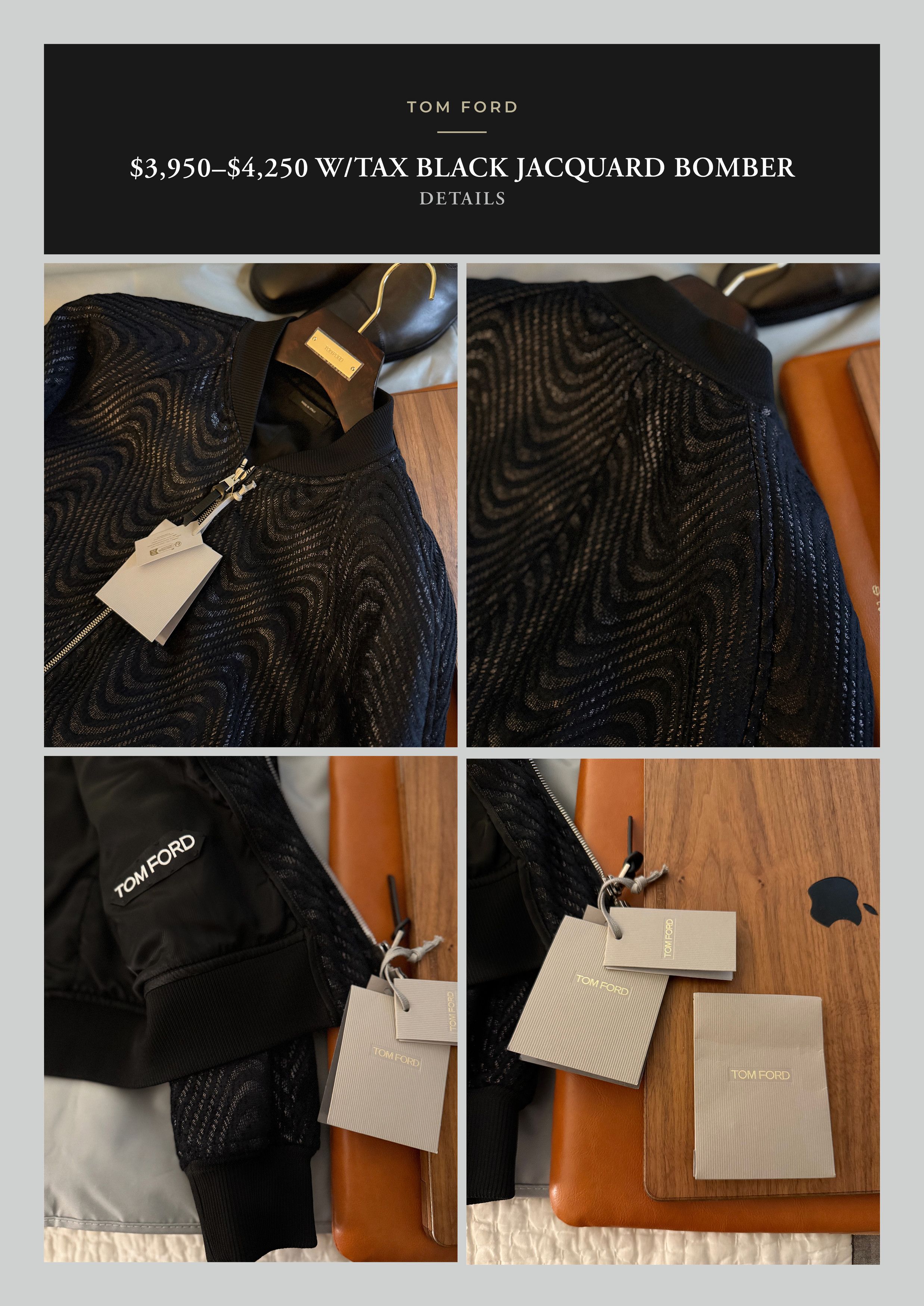 Tom Ford Best Dressed NWT Rare $4K w/tax TOM FORD Jacquard Bomber Size US M / EU 48-50 / 2 - 22 Thumbnail
