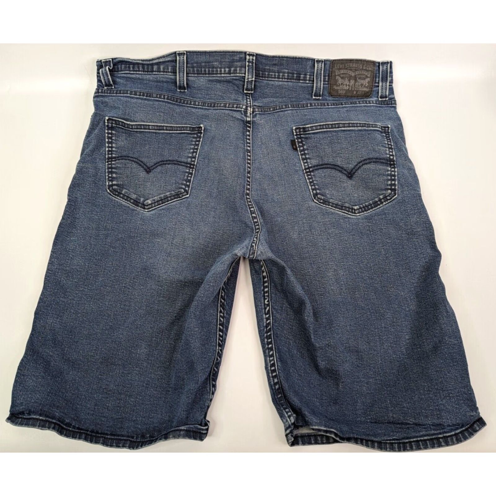 Levi's Levi's 569 Blue Denim Jean Shorts Stretch Rugged Work Wear Skater Men's Size 42 Size US 42 / EU 58 - 2 Thumbnail