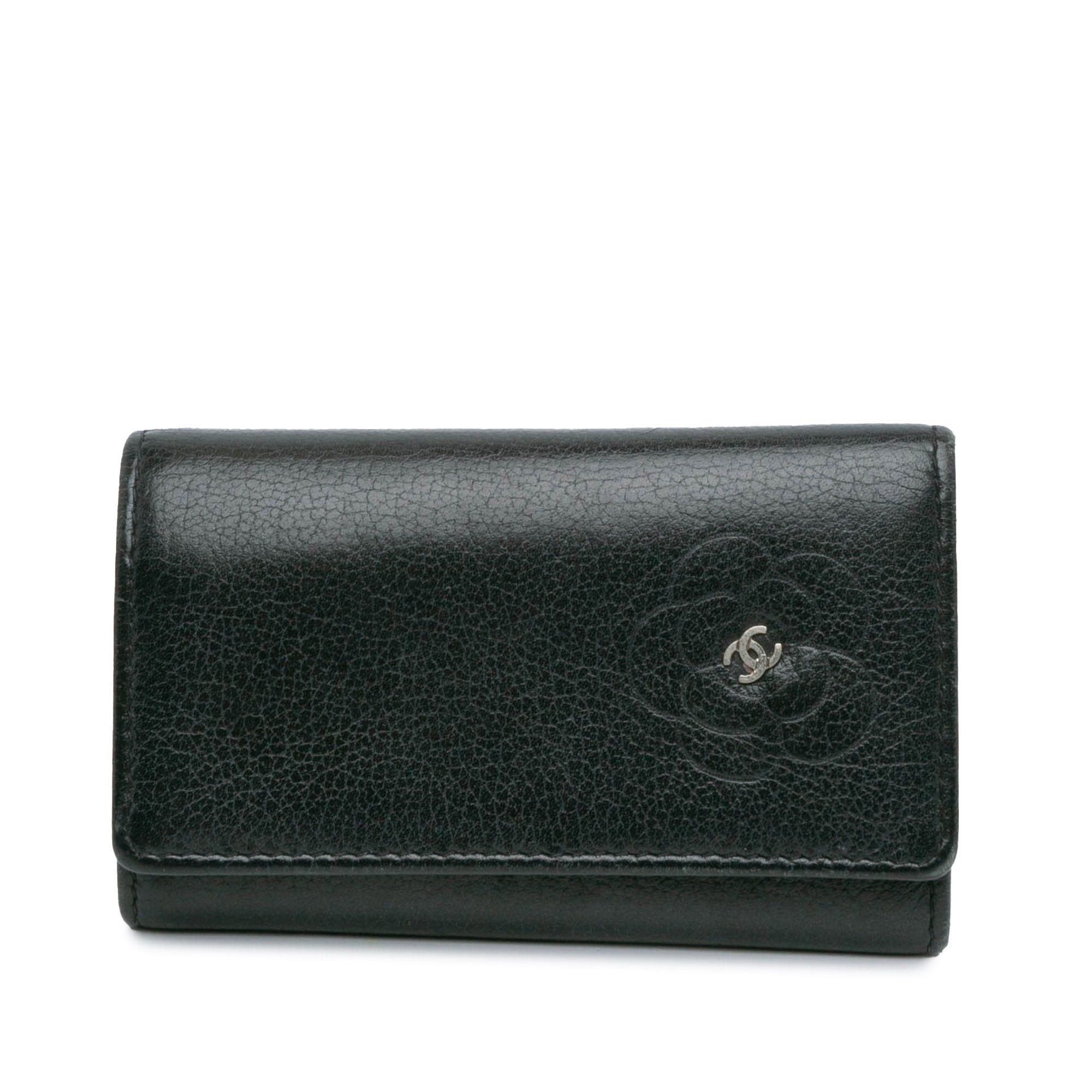 Chanel Chanel CC Camellia Leather Key Holder Black Size ONE SIZE - 1 Thumbnail