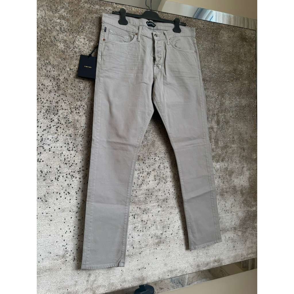 Tom Ford o1rshd1 Slim Fit Corduroy Jeans in Pale Stone Size US 36 / EU 52 - 14 Thumbnail