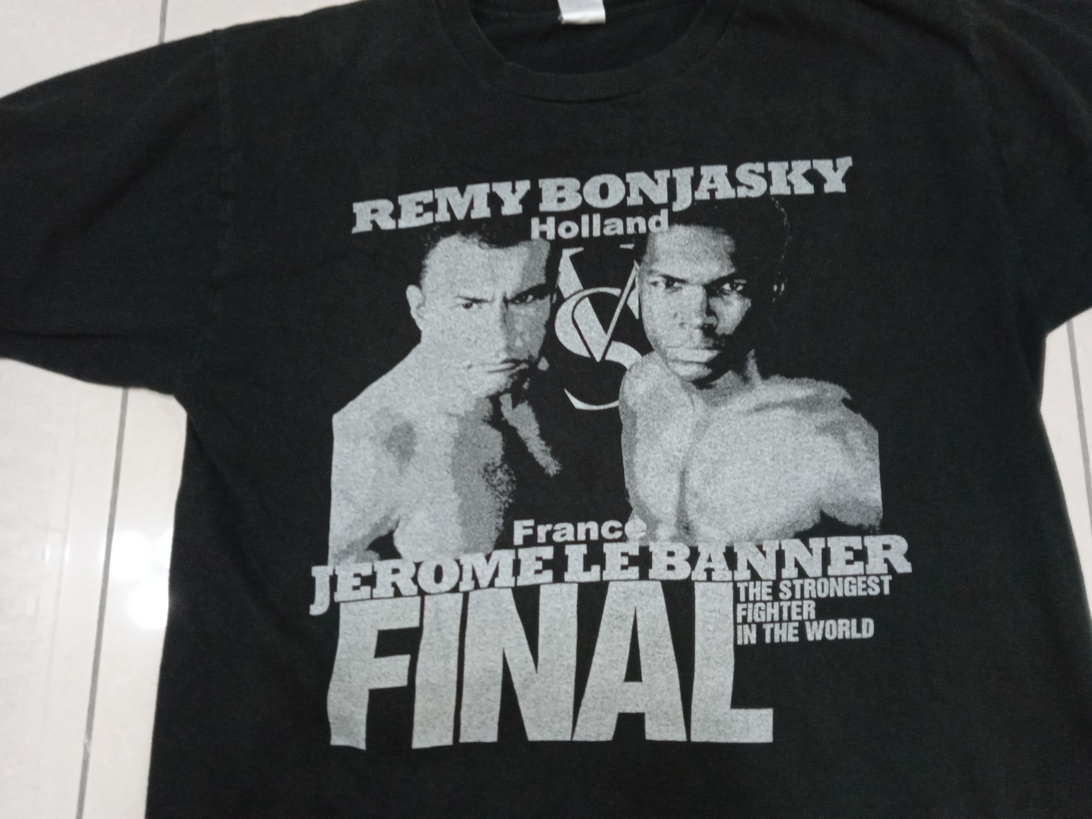 Vintage K1 Kickboxing Jerome Le Banner Vs Remy Bonjasky T-Shirt Size US L / EU 52-54 / 3 - 6 Thumbnail