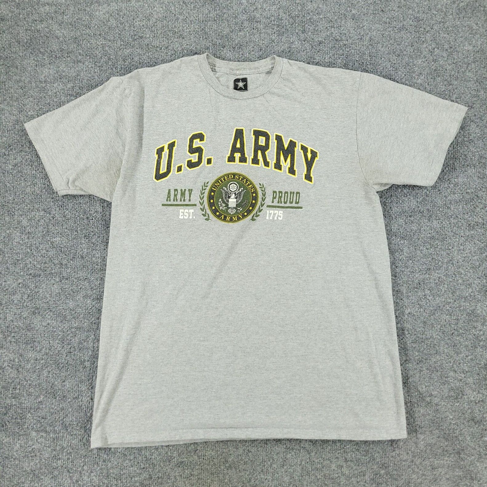 Vintage US Army Shirt Men's XL Gray United States Army Proud Logo ...