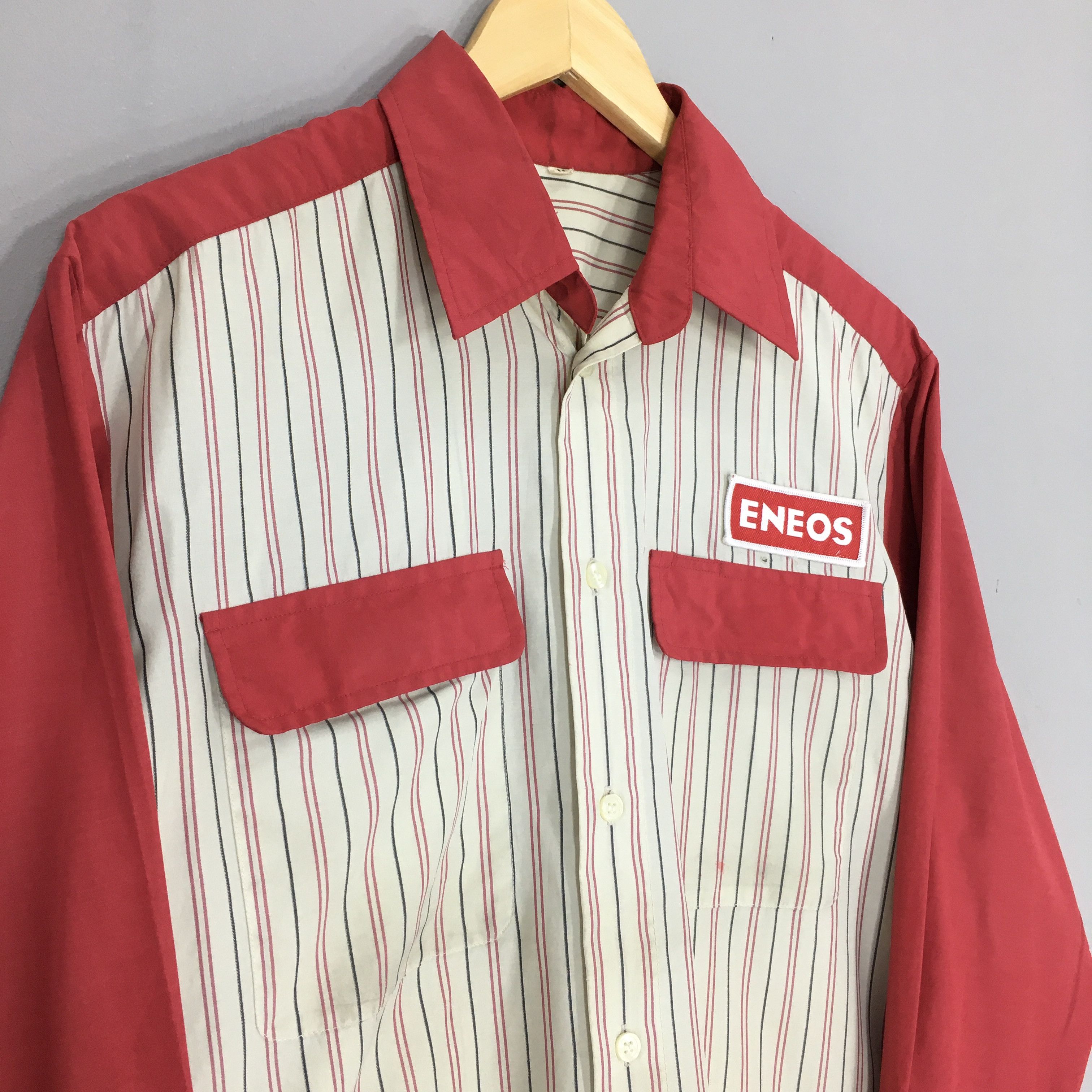 Japanese Brand × Vintage Vintage 90s Eneos Japan Workers Shirt Medium Size US M / EU 48-50 / 2 - 3 Thumbnail