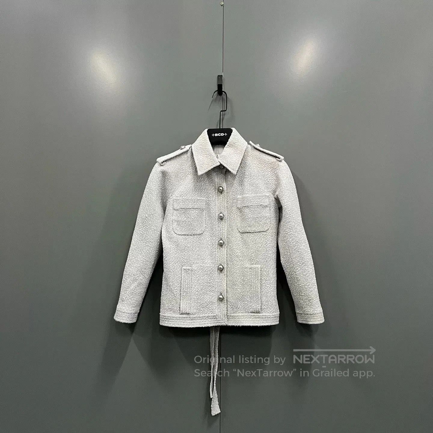 Chanel silver gray woven Chanel jacket. Size XS / US 0-2 / IT 36-38 - 1 Thumbnail