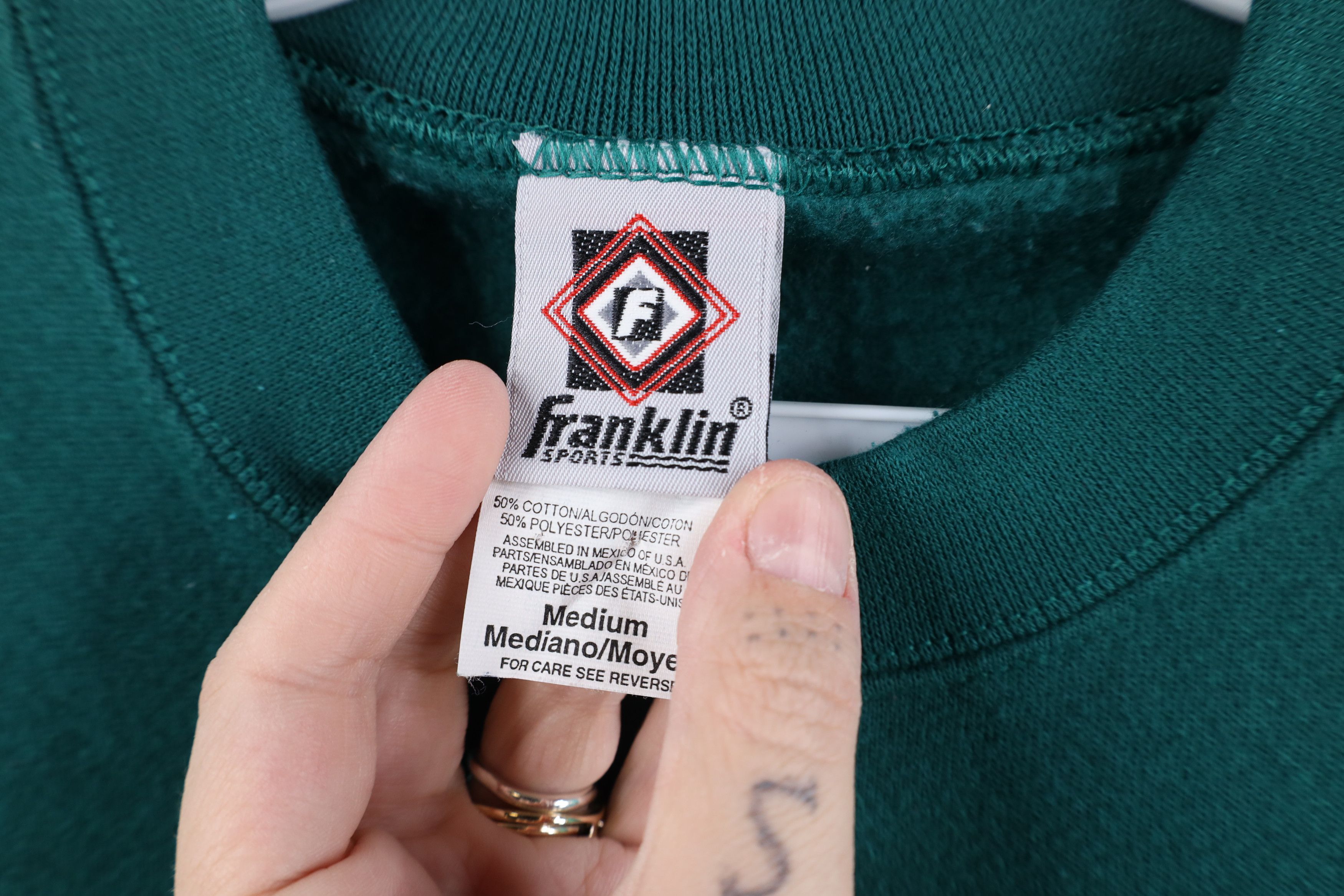 Vintage Vintage 90s Streetwear Blank Heavyweight Sweatshirt Green Size US M / EU 48-50 / 2 - 4 Thumbnail