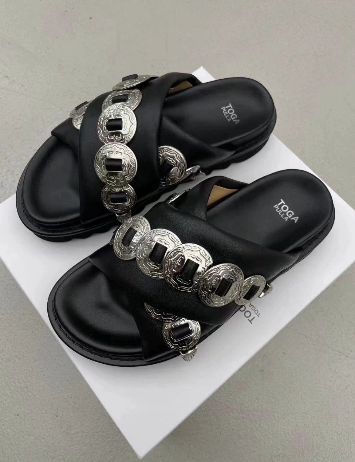 Toga Toga Gold Coin Slippers 38 In Stock (Original Box) Size US 7.5 / IT 37.5 - 1 Thumbnail
