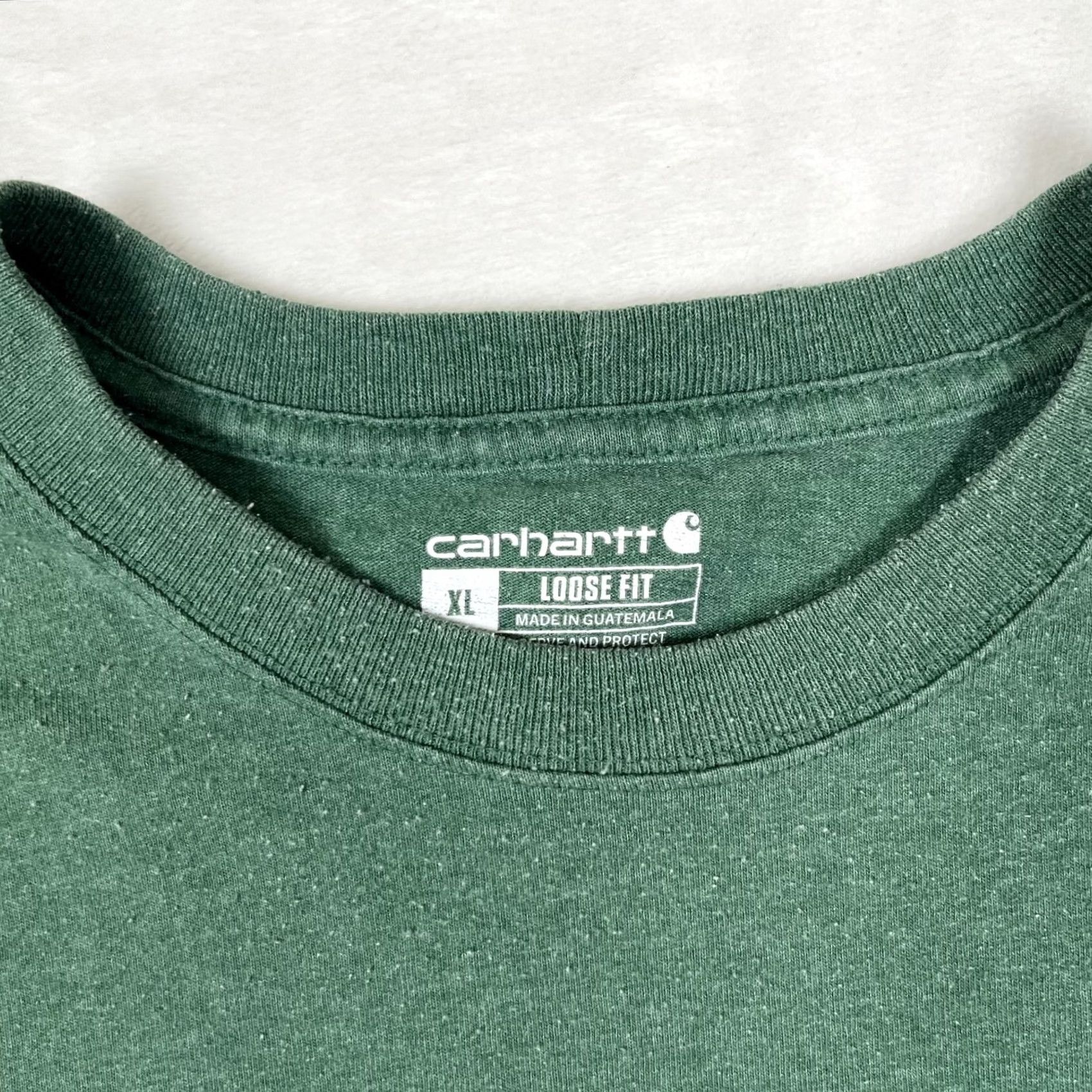 Carhartt Carhartt T-Shirt Pocket Knit Cotton Green XL Men Sun Faded Grunge Outdoor 2020-2029 Regular Crew Neck Short Sleeve Size US XL / EU 56 / 4 - 4 Thumbnail