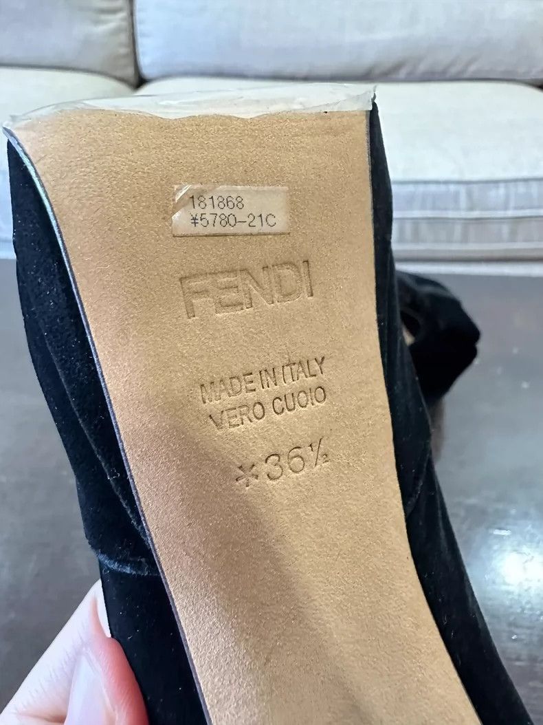 Fendi Fendi Velvet Bow High Heels Size 36.5 Size US 6 / IT 36 - 7 Thumbnail