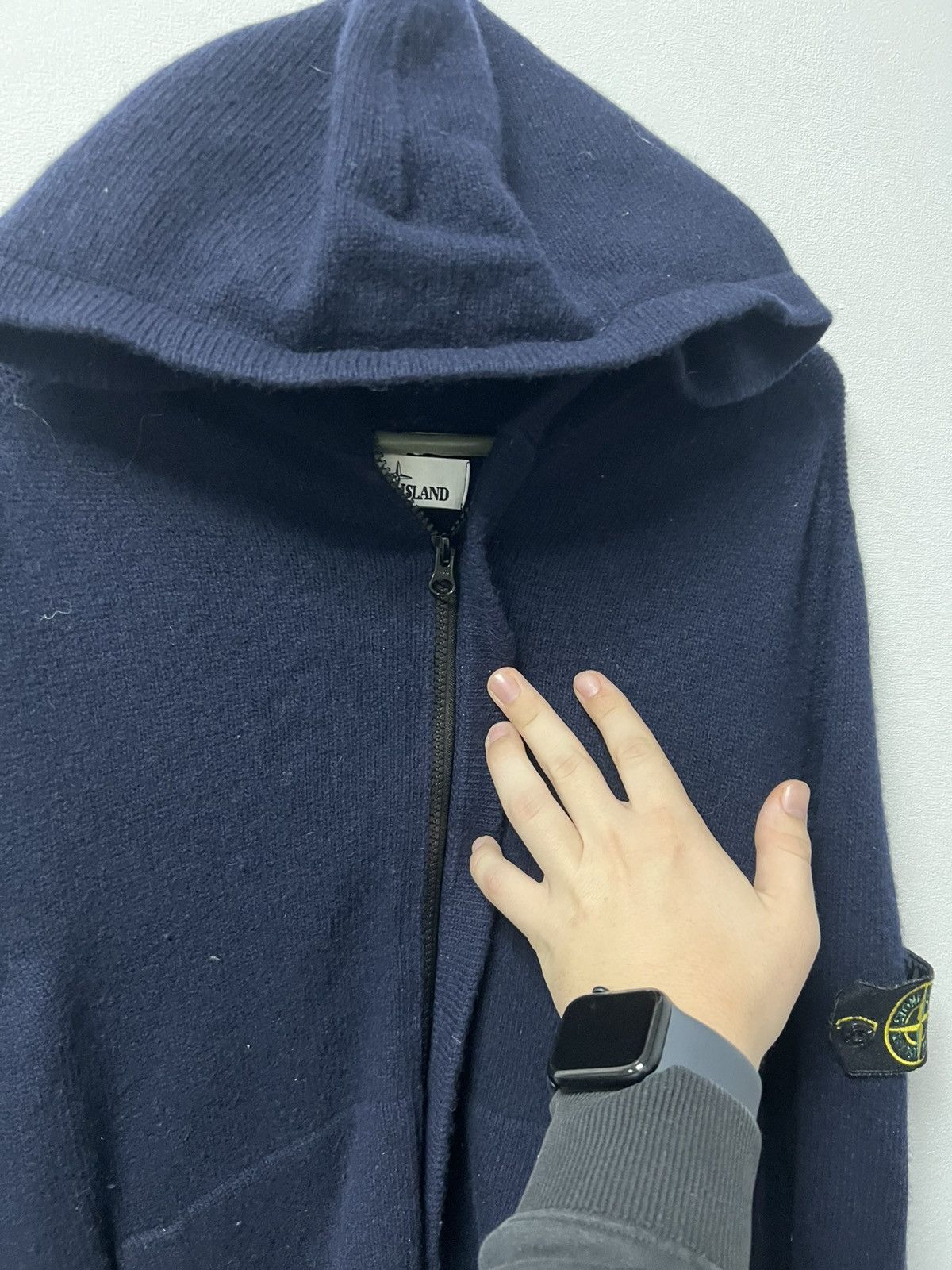 Stone Island Stone Island Wool Zip Hoodie Size US XL / EU 56 / 4 - 2 Thumbnail
