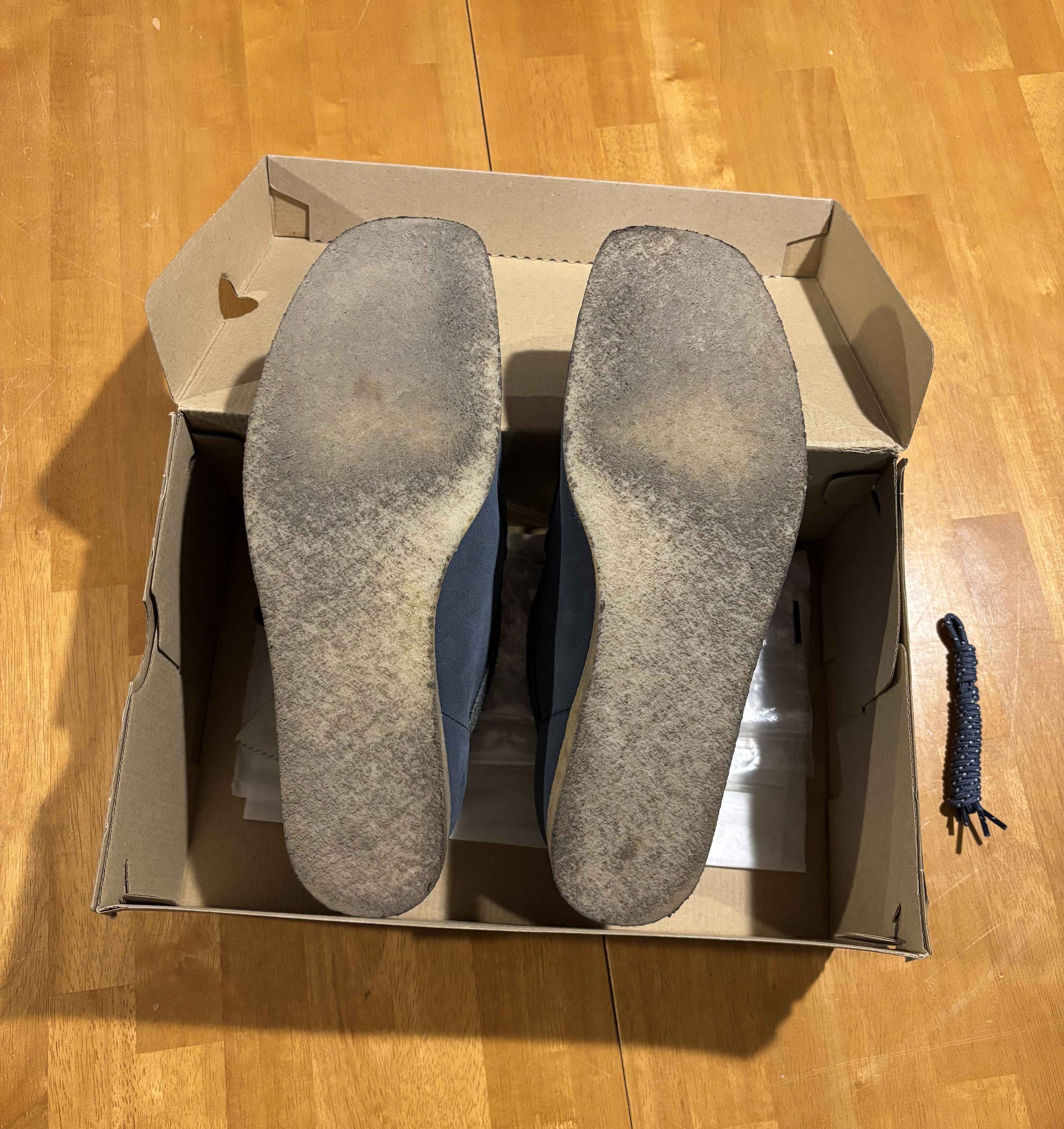 BetterTM × Clarks × Nepenthes 2023 Re-Purposed Gate Blue Suede Wallabees Size US 12 / EU 45 - 4 Thumbnail