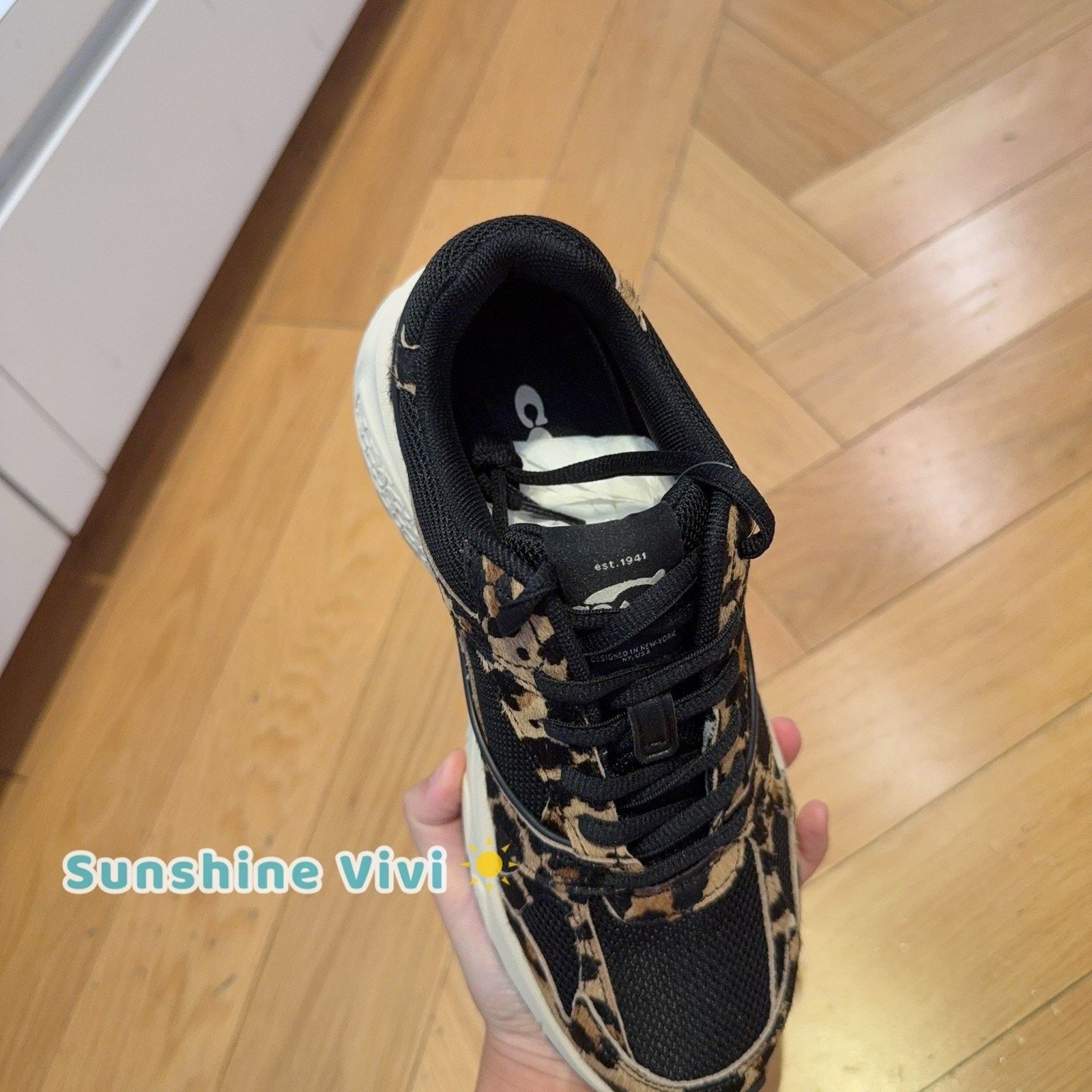 Coach NEW Coach woman's Sport Sneaker Leopard CCI52 Black US 8 Size US 8 / IT 38 - 5 Thumbnail