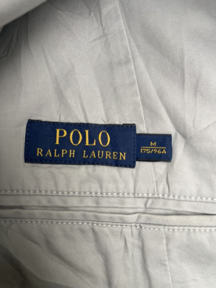 Polo Ralph Lauren POLO Ralph Lauren Light Grey Cotton Blazer Jacket Size US S / EU 44-46 / 1 - 3 Thumbnail