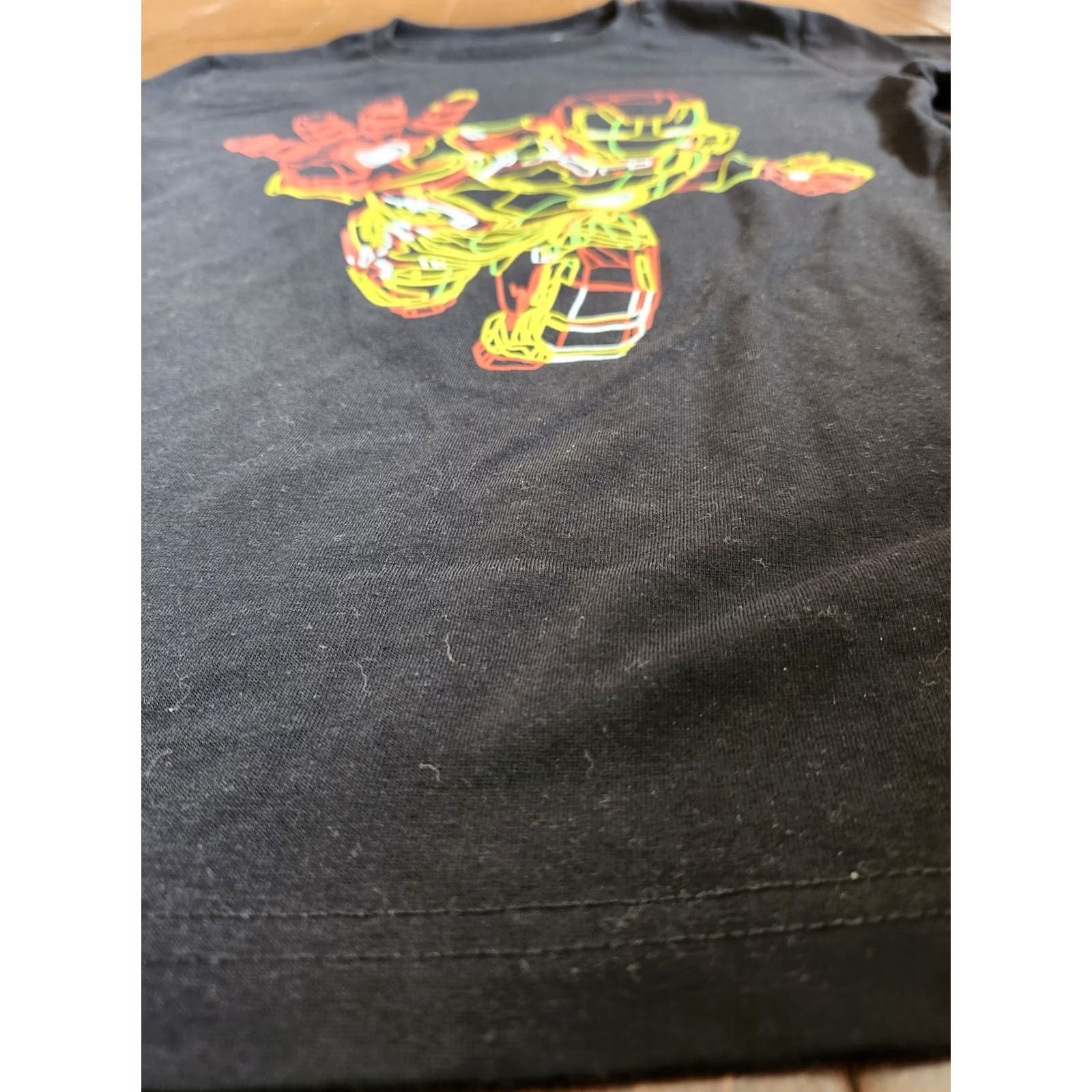 Vintage Marvel Iron Man Graphic Tee T-shirt - Neon Neon Man Crew Neck Short Sleeve Black XS Men's Shirt Graphic Print 90s? Size US XS / EU 42 / 0 - 5 Thumbnail