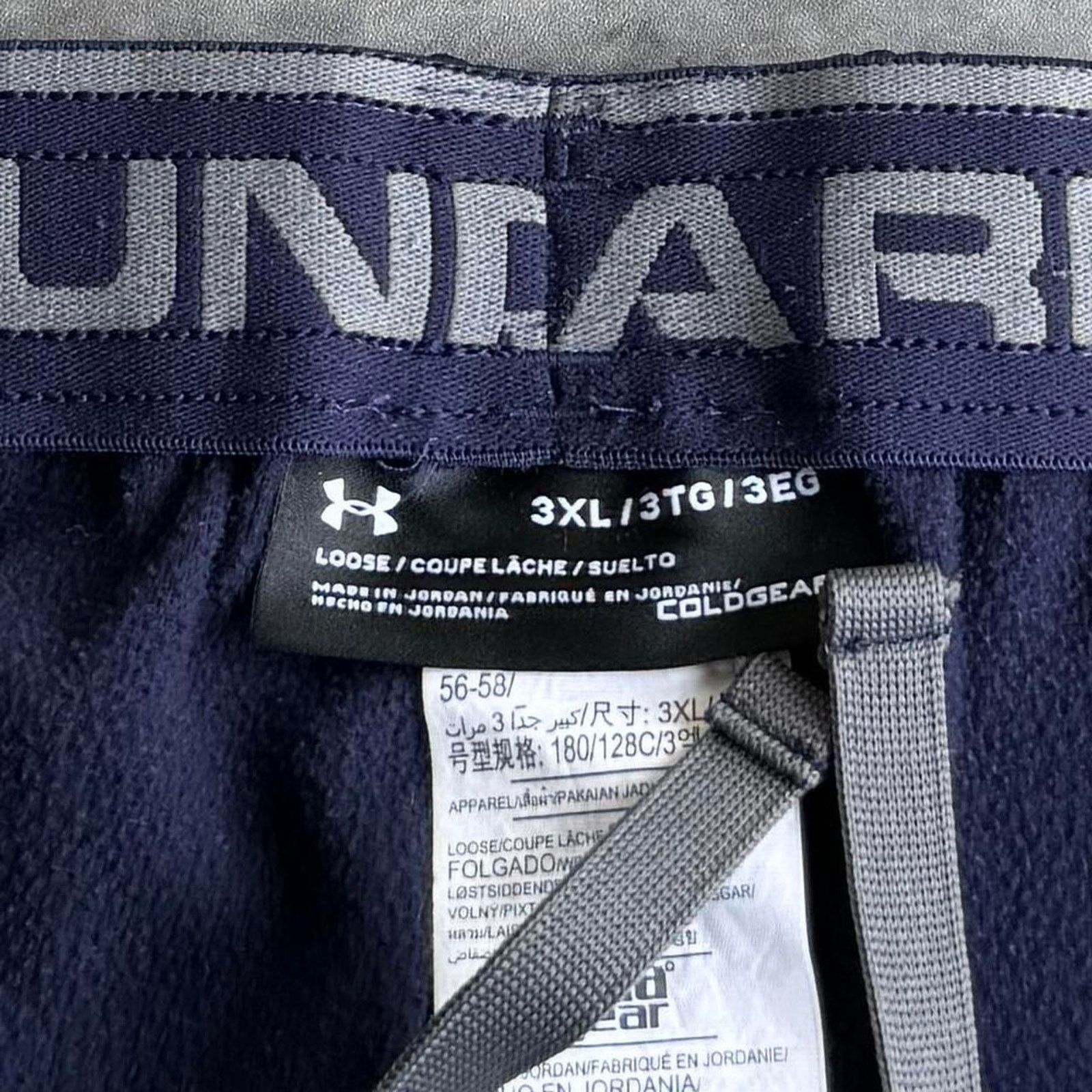 Under Armour × Vintage Under Armour Navy Blue & Grey Baggy Tech Sweatpants Size US 44 / EU 60 - 3 Thumbnail