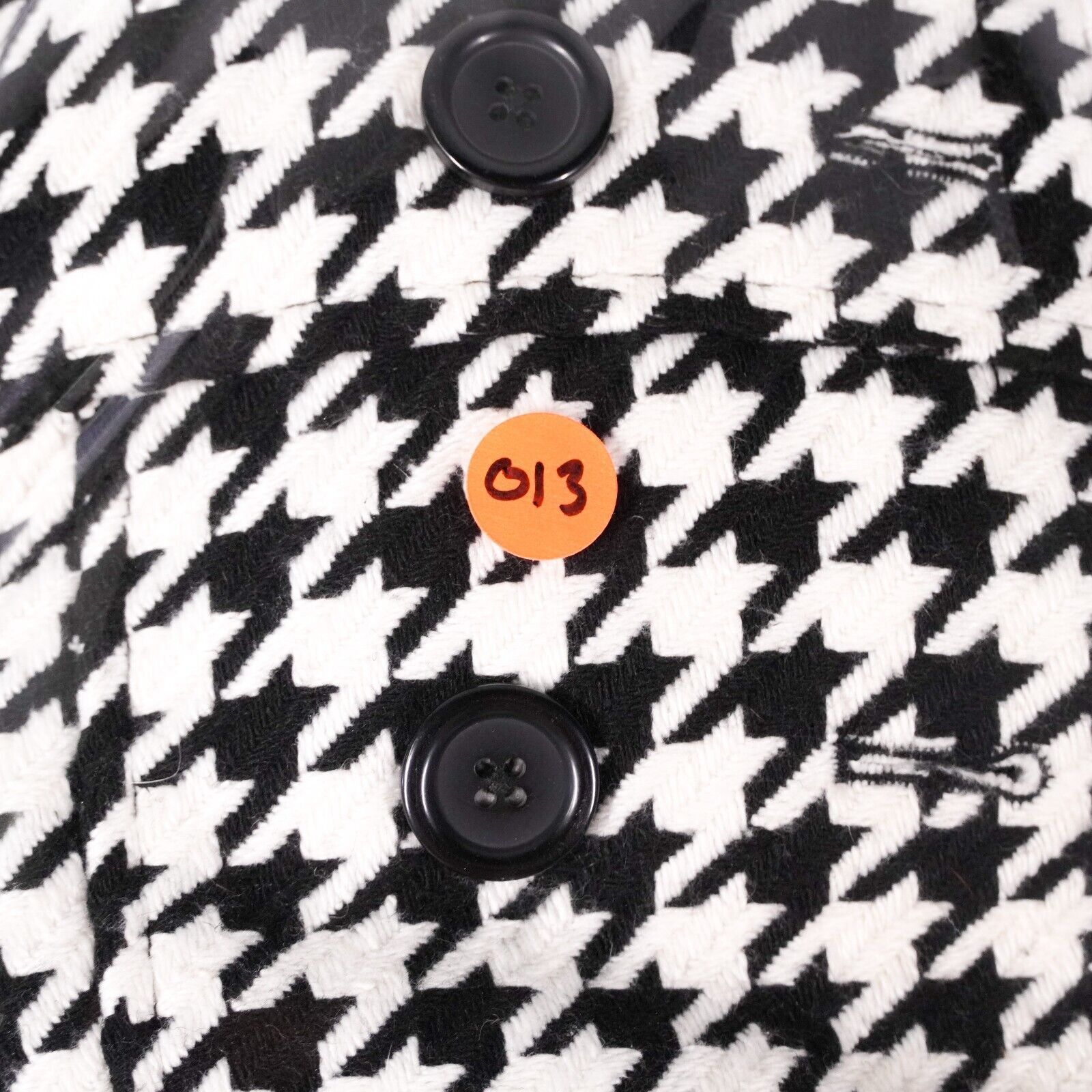 George George Houndstooth Winter Jacket Button Trench Pea Coat Med Size M / US 6-8 / IT 42-44 - 11 Thumbnail