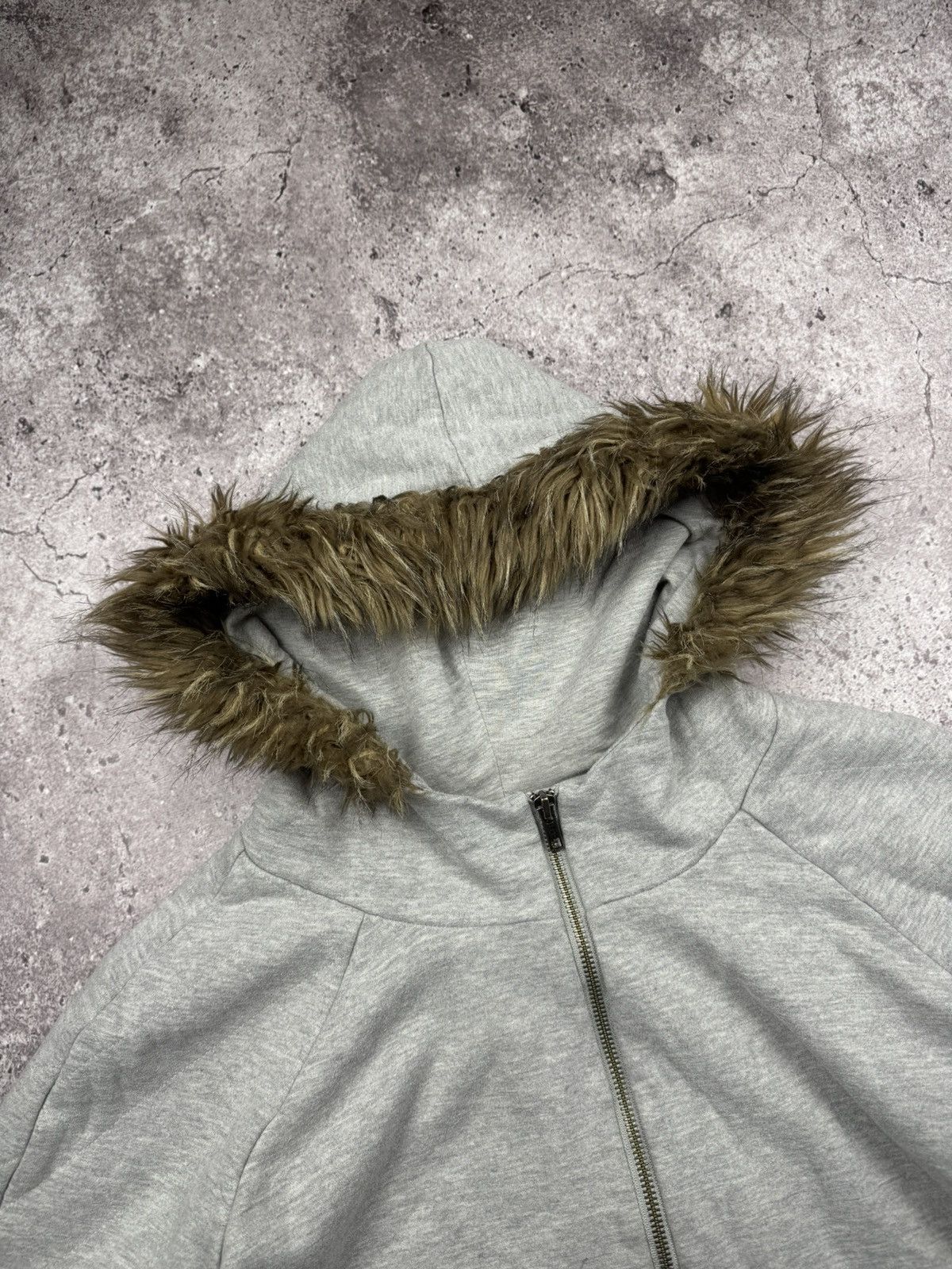 If Six Was Nine If Six Was Nine LGB Styled Boxy Fur Gray Y2K Zip Hoodie Size US M / EU 48-50 / 2 - 2 Thumbnail