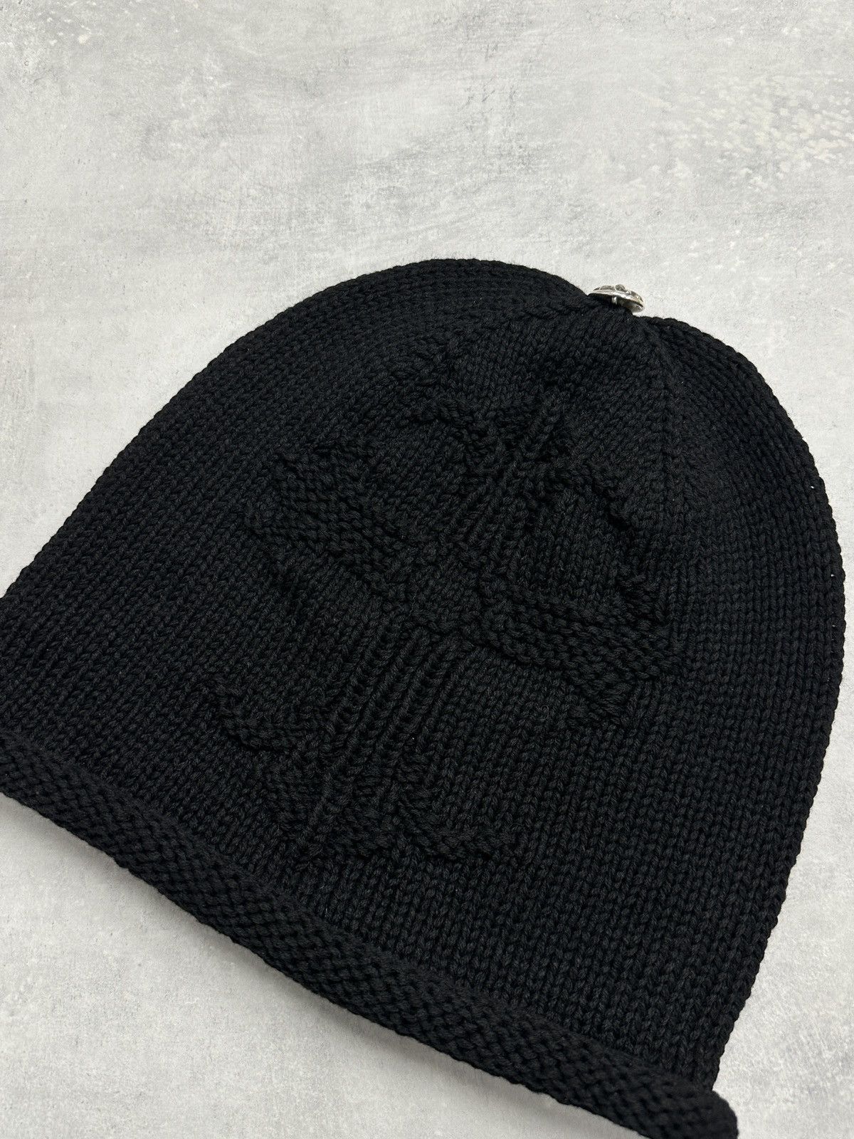 Chrome Hearts Chrome Hearts Hand Woven Cross Cashmere Beanie Black Size ONE SIZE - 2 Thumbnail