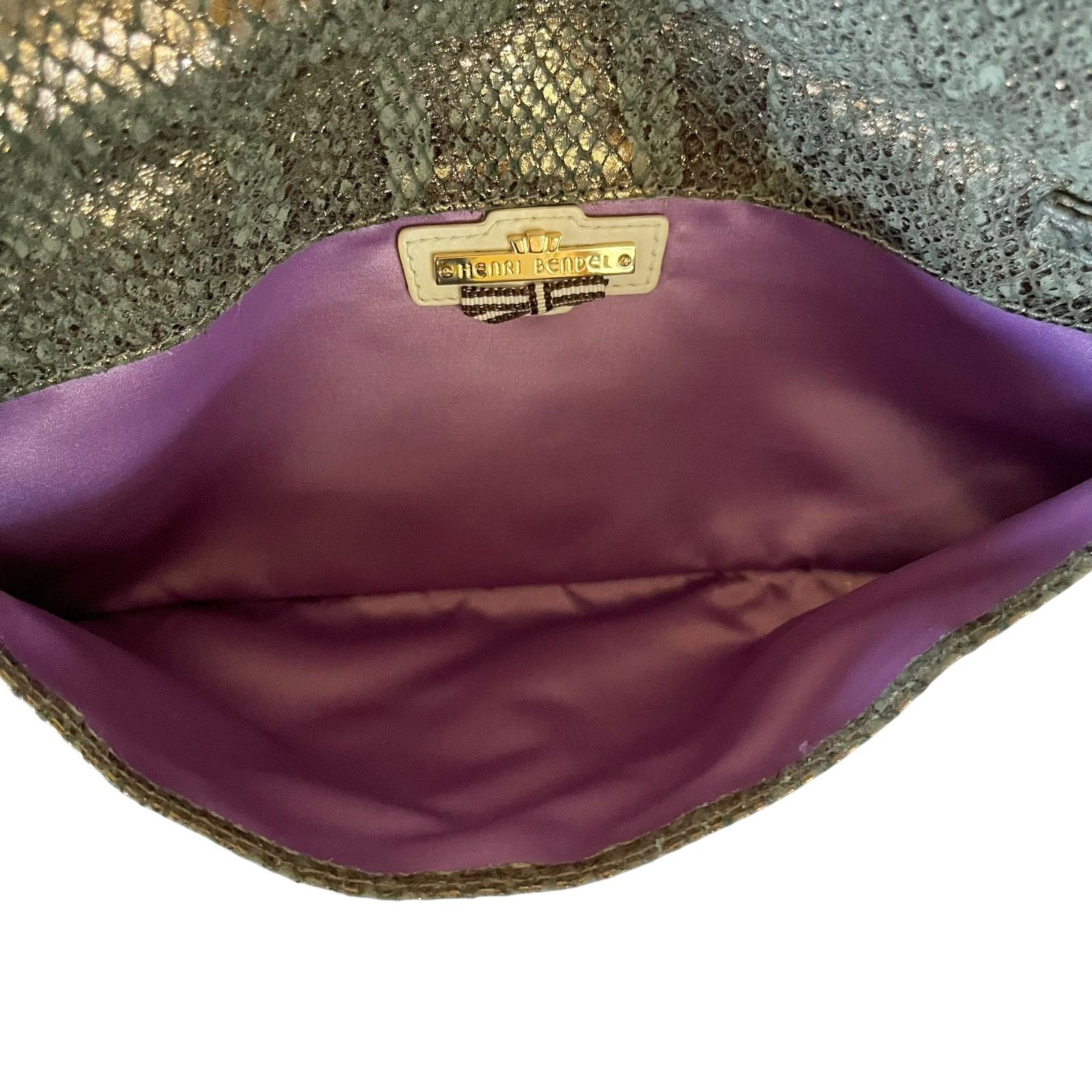 Henri Bendel Henri Bendel Debutante Slim Snake Print Clutch Evening Bag Size ONE SIZE - 5 Thumbnail