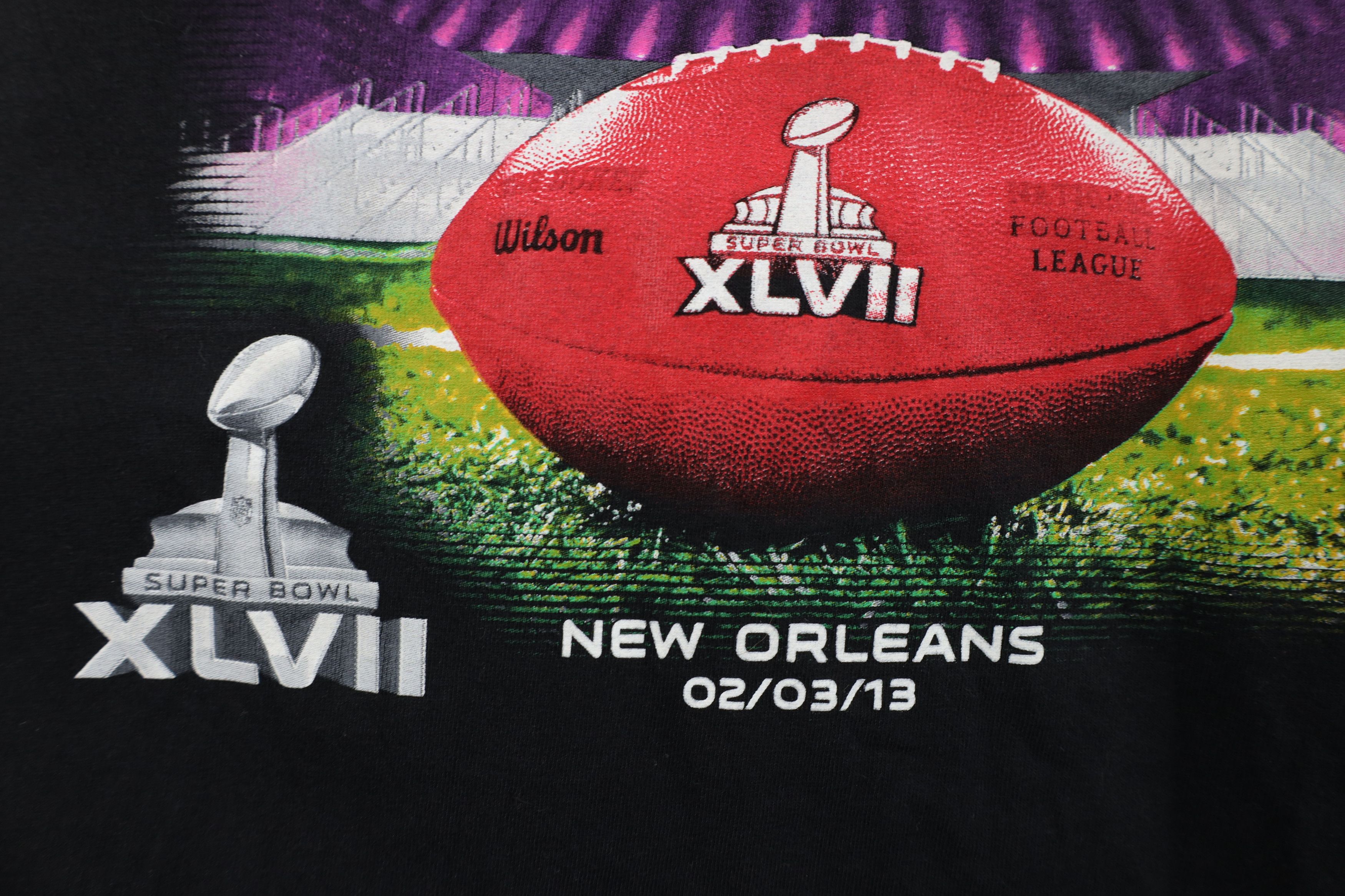 Vintage Vintage Y2K Super Bowl New Orleans Football T-Shirt Black Size US XL / EU 56 / 4 - 5 Thumbnail