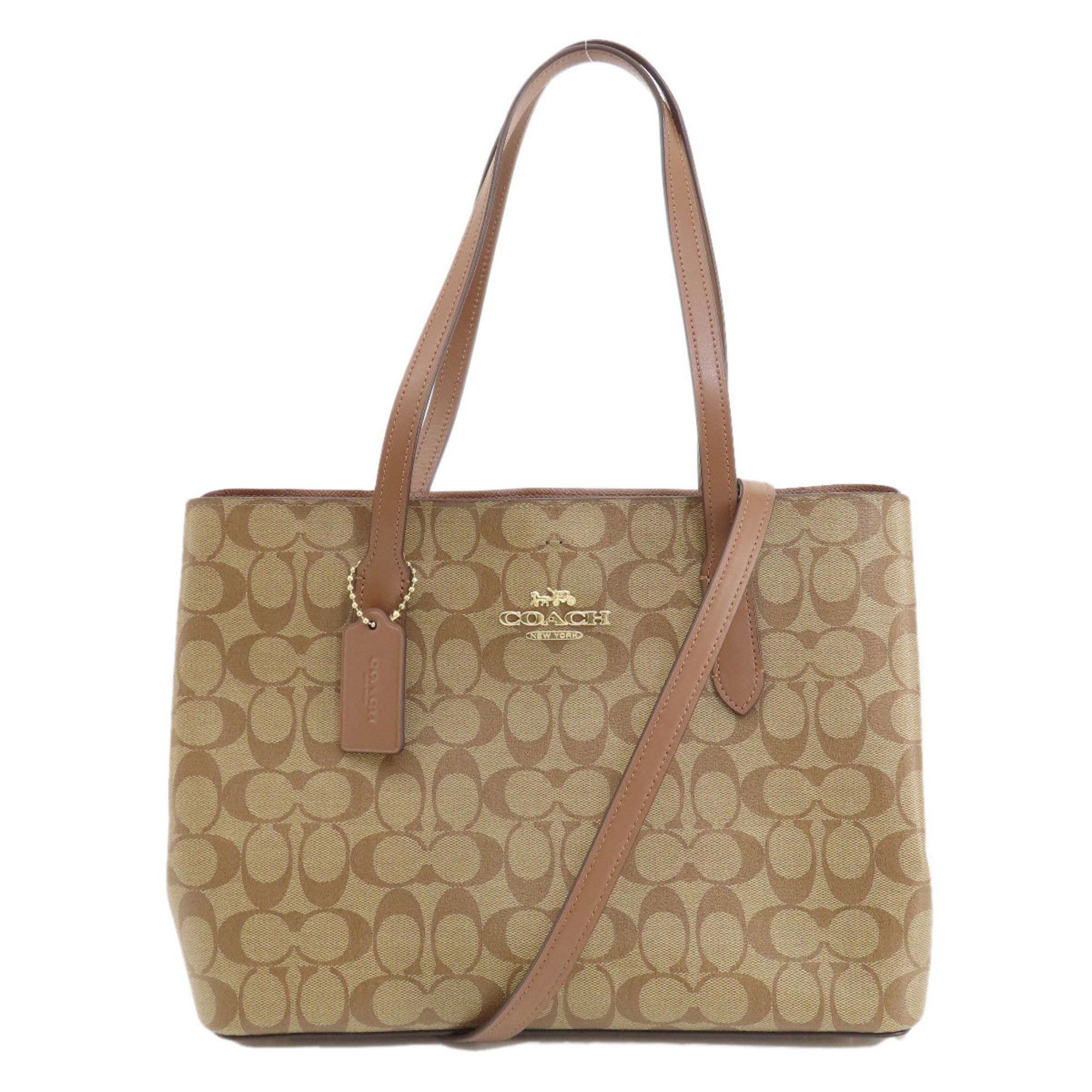 image of Coach F48735 Signature Tote Bag Pvc Women's Coach in Brown