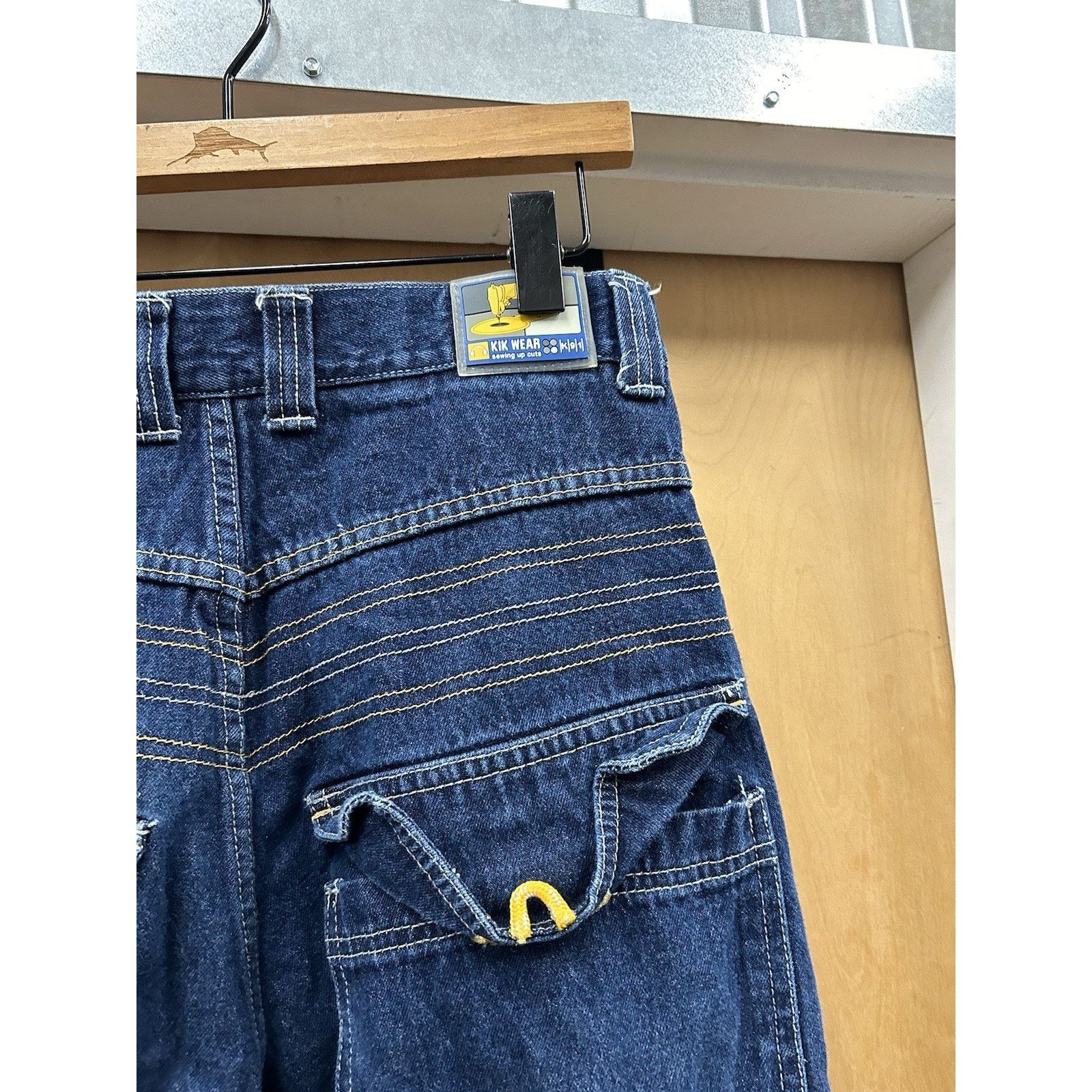 Vintage Y2K Kikwear Cargo Rave Jeans Wide Leg Baggy 30x33 Opening 21 Size US 30 / EU 46 - 14 Thumbnail