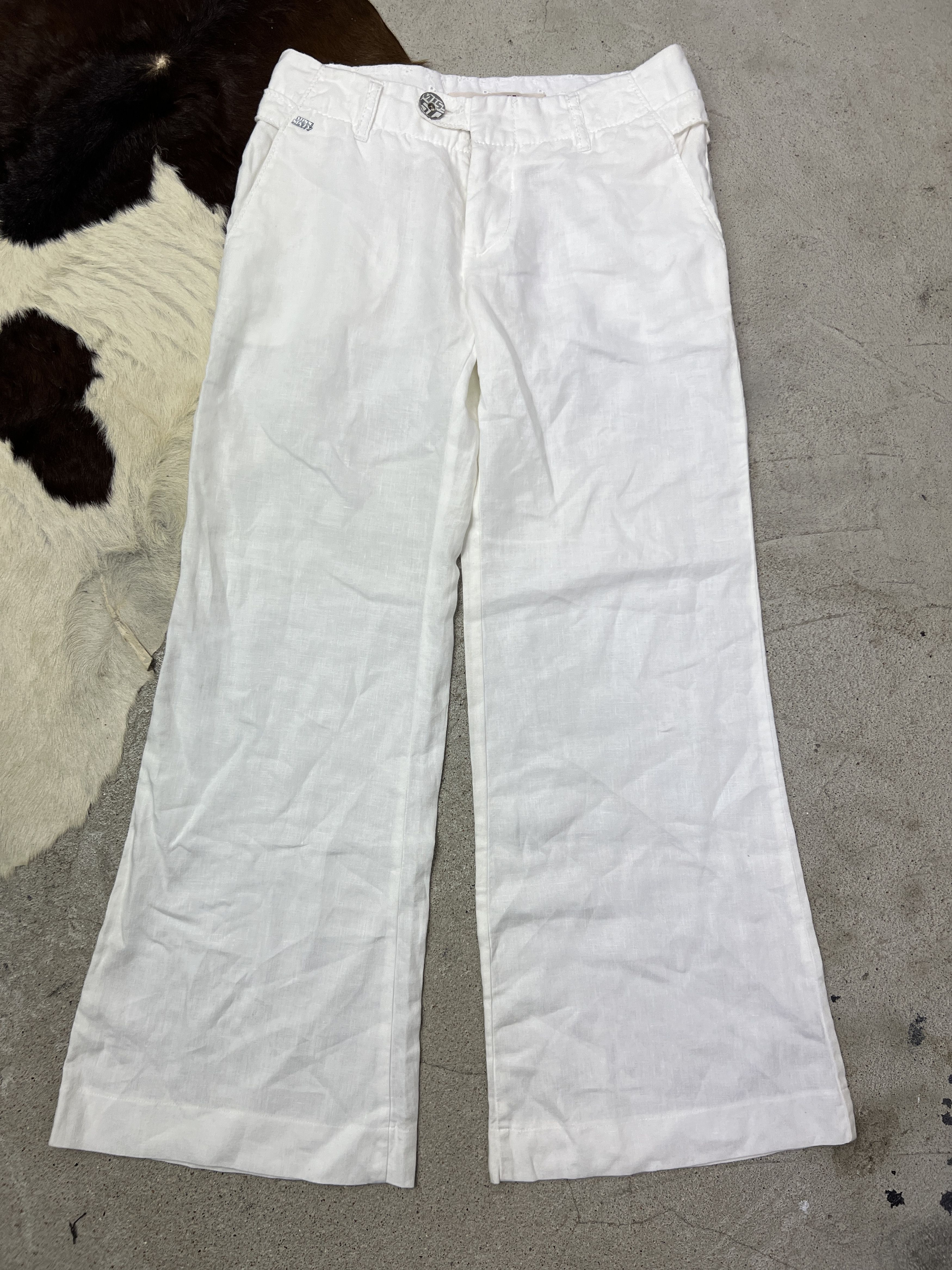Miss Sixty Vintage Casual Preppy Linen Miss Sixty Pants Y2K Size 26" / US 2 / IT 38 - 2 Thumbnail