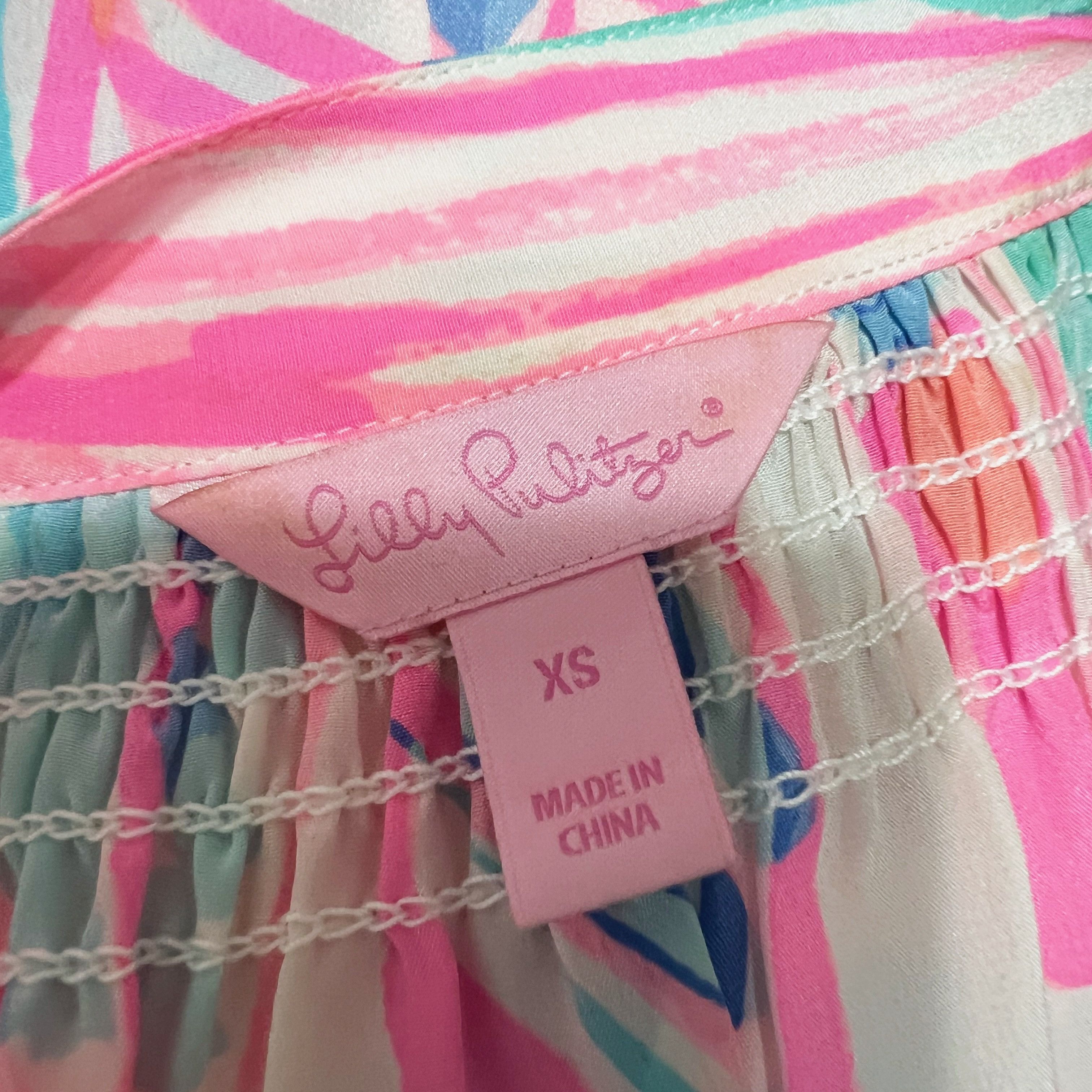 Lilly Pulitzer Lilly Pulitzer Women's Elsa Silk Chiffon Size XS / US 0-2 / IT 36-38 - 2 Thumbnail