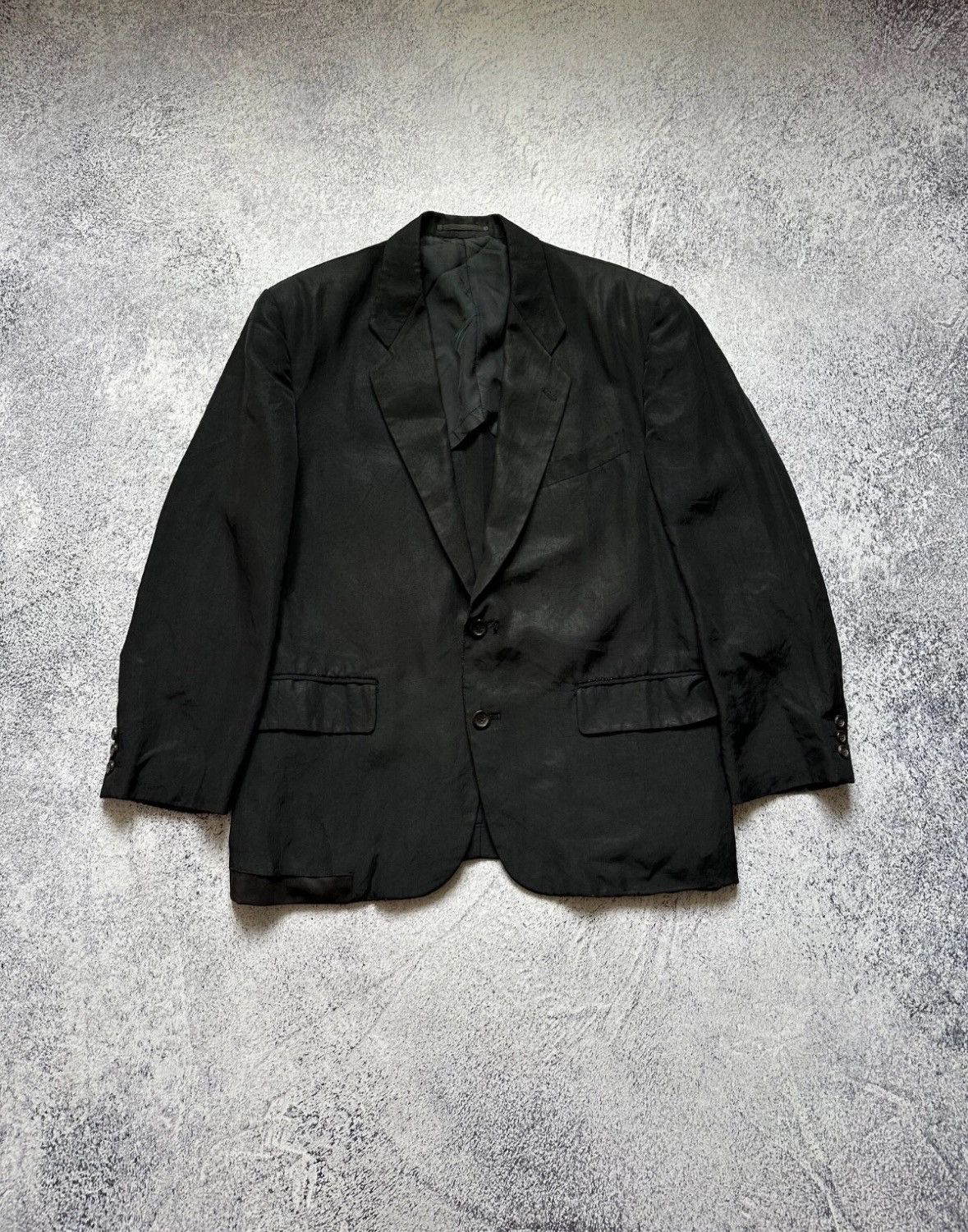 Archive Comme Des Garcons Distressed Black Blazer Rare!
