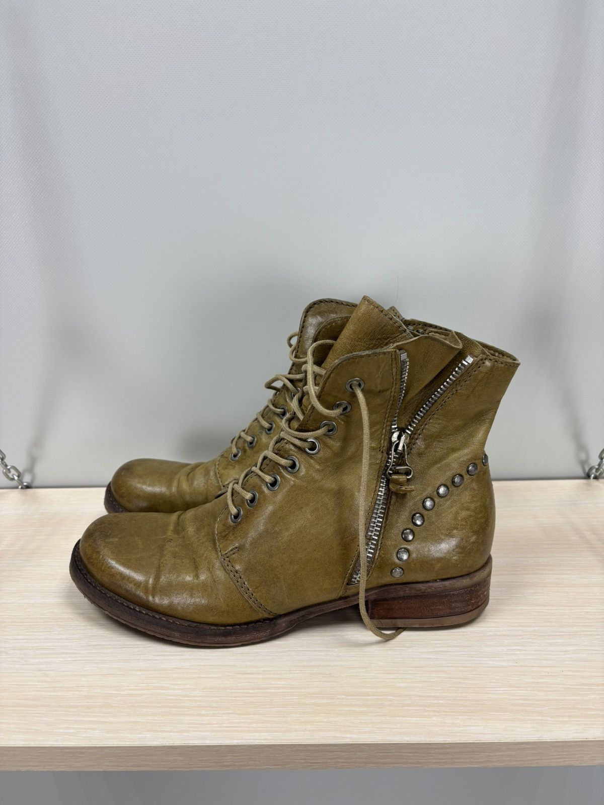 A.S.98 Womens leather boots MJUS Size 39 Color Brown Size US 9 / IT 39 - 4 Thumbnail