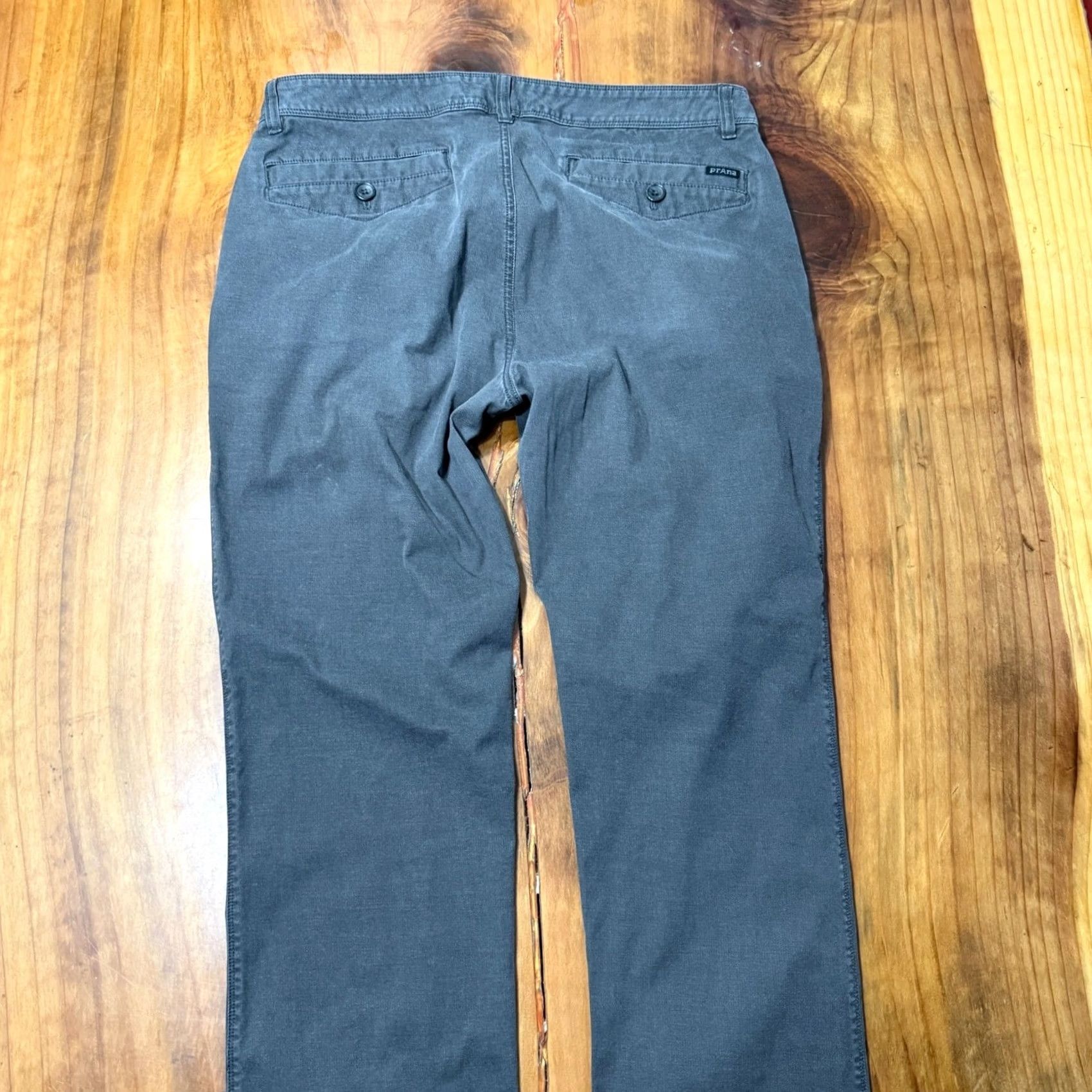 Prana prAna Mens Pants 35x30 Gray Cotton Straight 5-Pocket Chino Vintage No Size US 35 - 7 Thumbnail