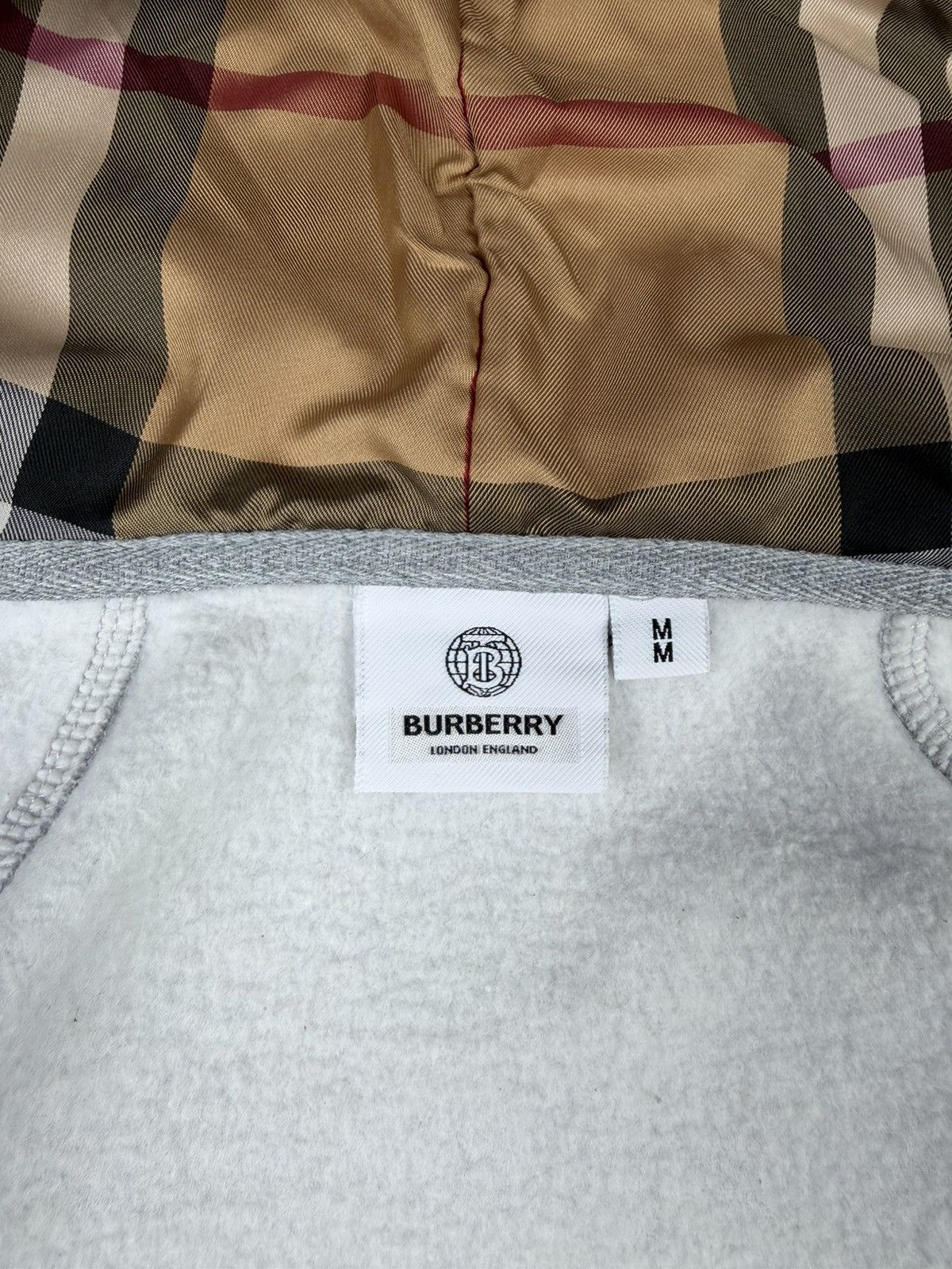 Burberry Burberry Women's Grey Zip Up Hoodie Sweatshirt Size M Size M / US 6-8 / IT 42-44 - 9 Thumbnail