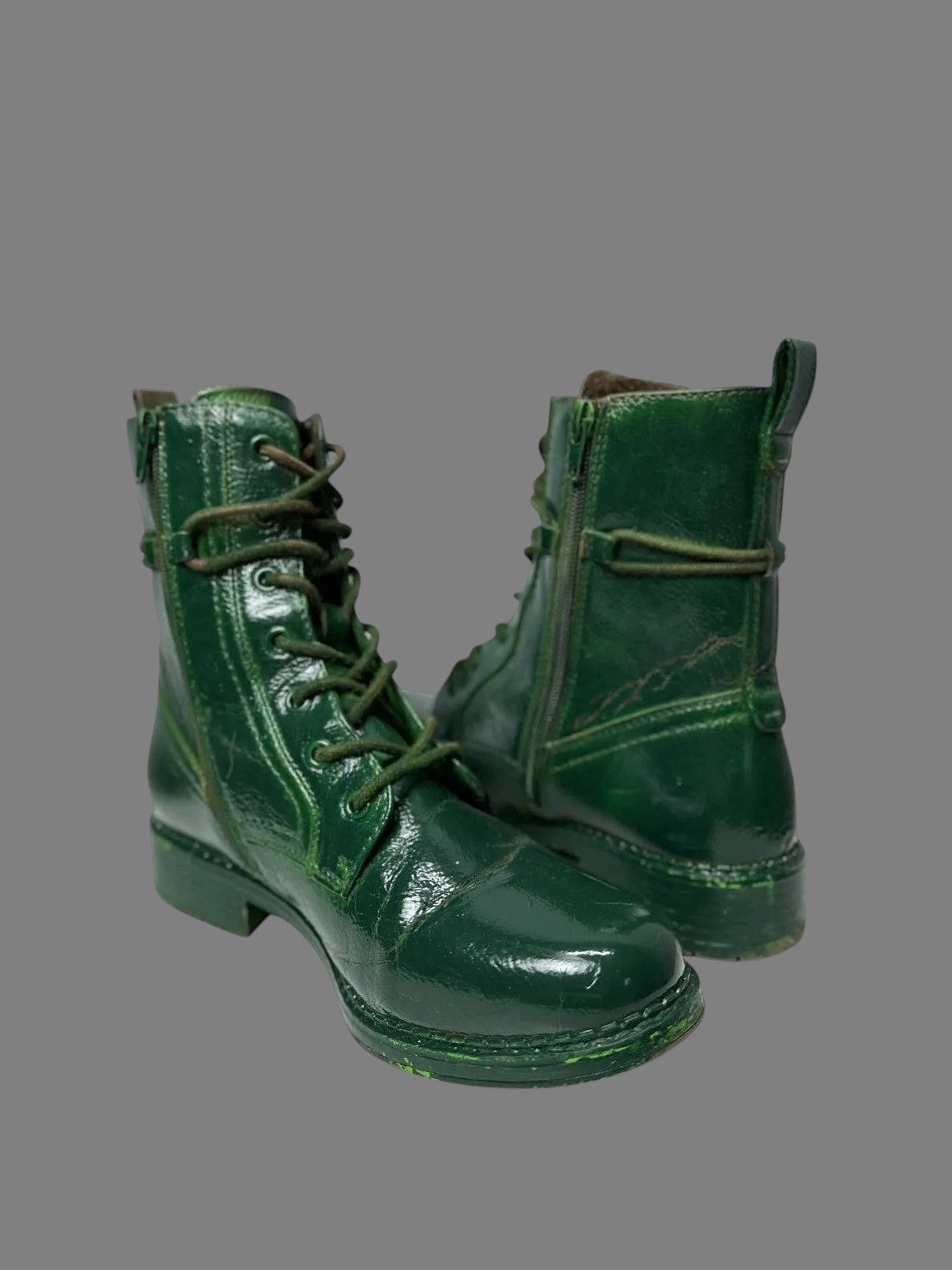 If Six Was Nine Avantgarde Punk Leather Boots GUIDI AS 98 Vintage Japan Size US 6.5 / IT 36.5 - 6 Thumbnail