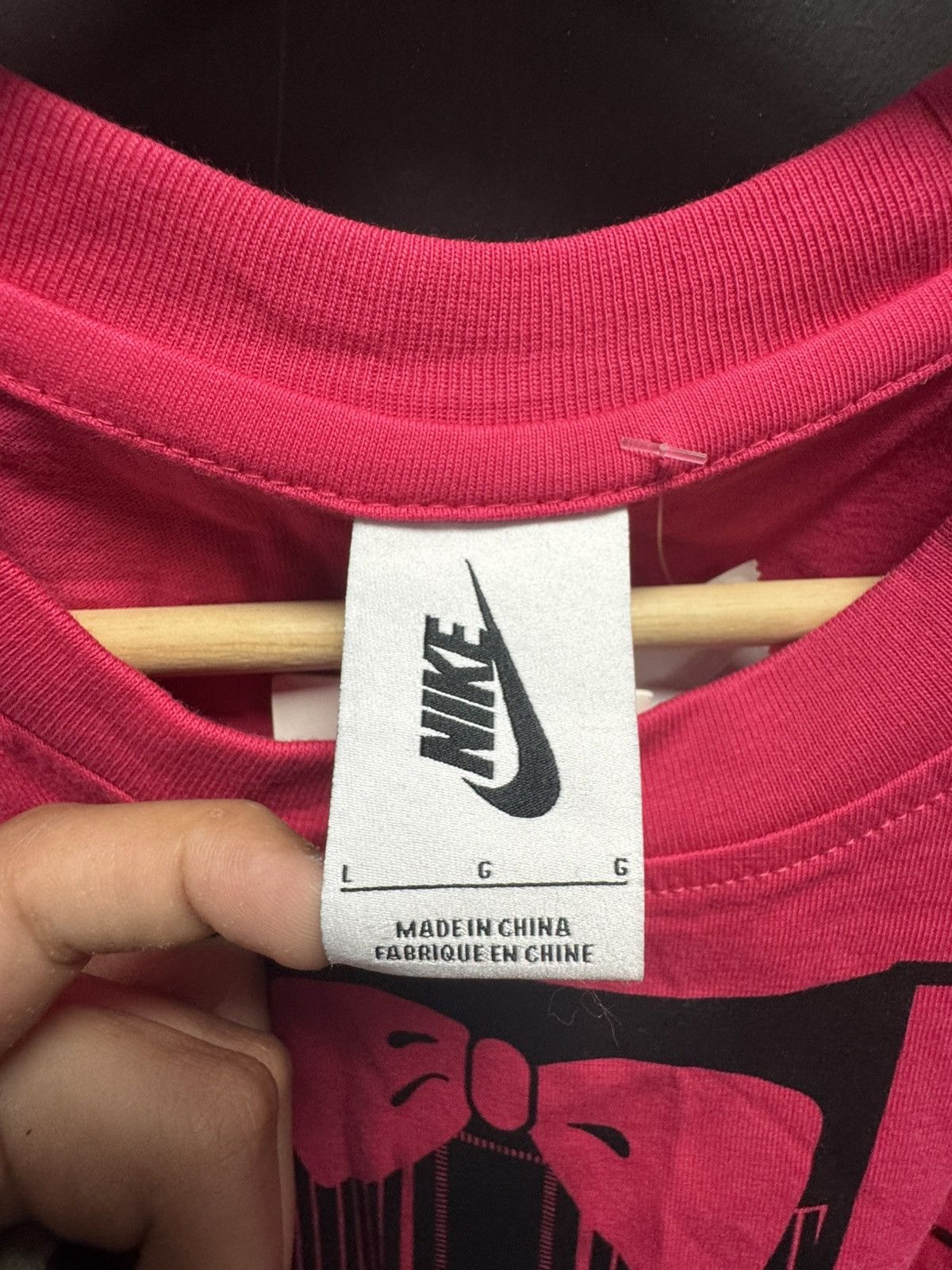 Nike × Off-White OFF-WHITE x Nike NRG A6 Tee Pink Rush/Black Size US L / EU 52-54 / 3 - 3 Thumbnail