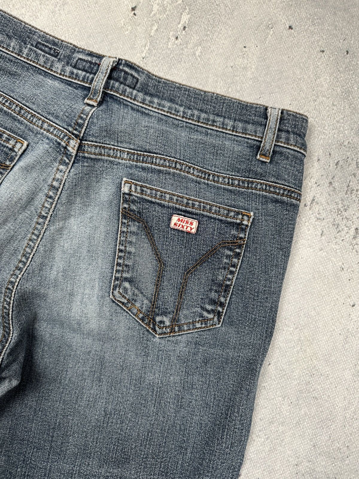 Miss Sixty Miss Sixty Tommy Bootcut Low Rise Blue Denim Flared Jeans Size 28" / US 6 / IT 42 - 13 Thumbnail