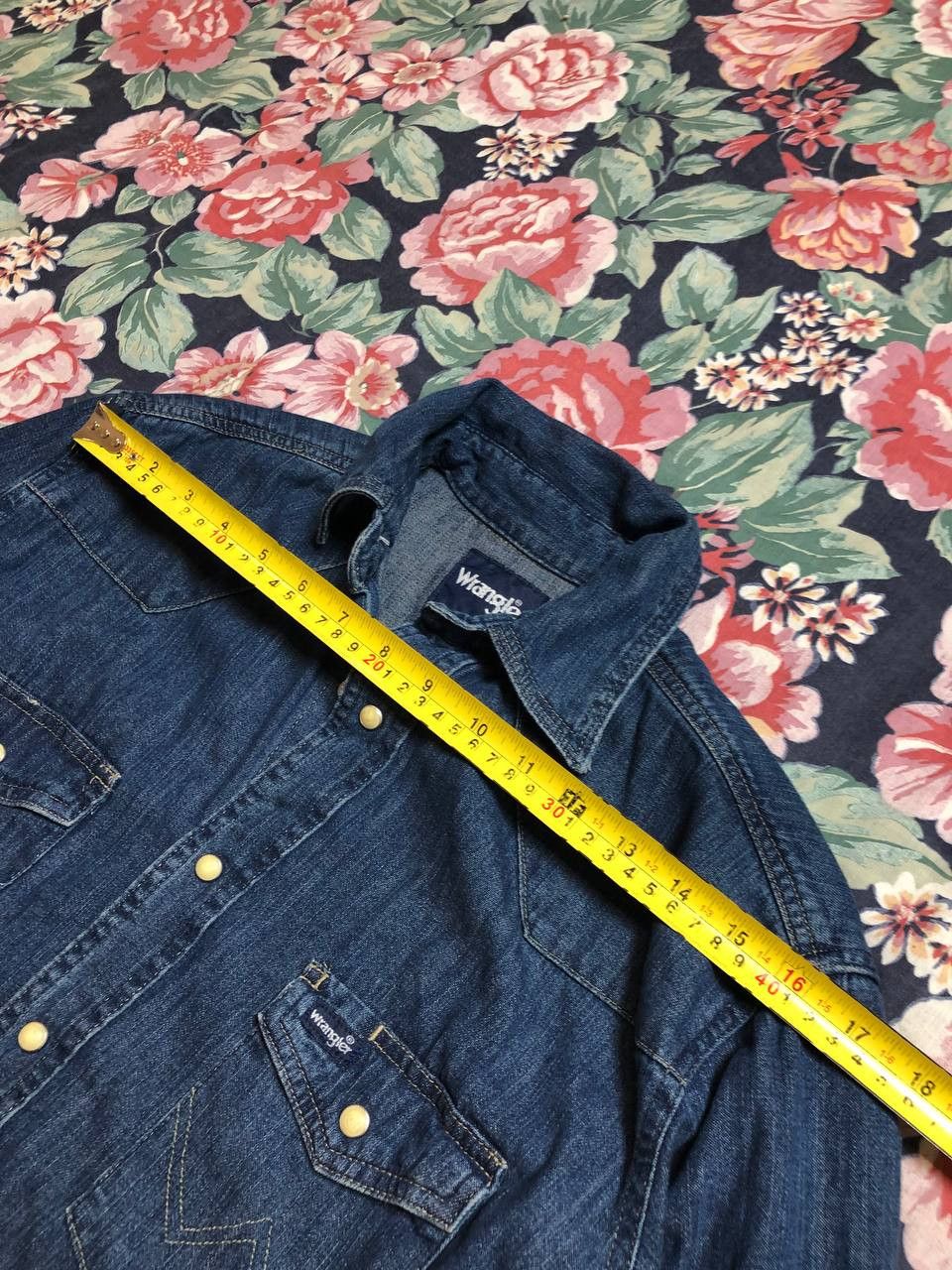 Wrangler Vintage Wrangler Western Pearl Snap Shirt Pockets Denim Blue Size M / US 6-8 / IT 42-44 - 13 Thumbnail
