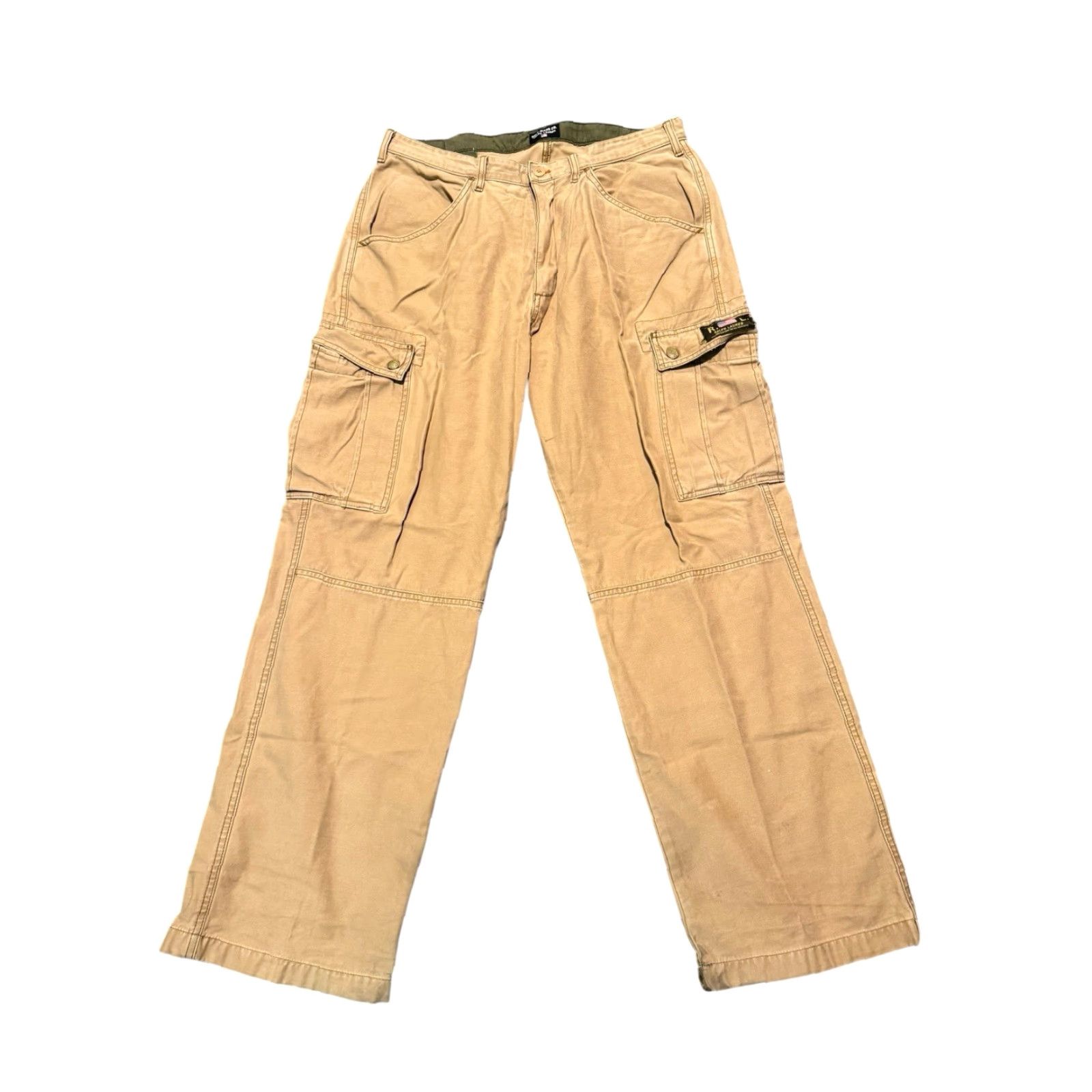 Polo Ralph Lauren VINTAGE Polo Ralph Lauren Freighter Pants Cargo Tan 34x32 USA Cargo Pants Men Regular Straight Khaki Canvas Workwear(Size 34) Size US S / EU 44-46 / 1 - 4 Thumbnail