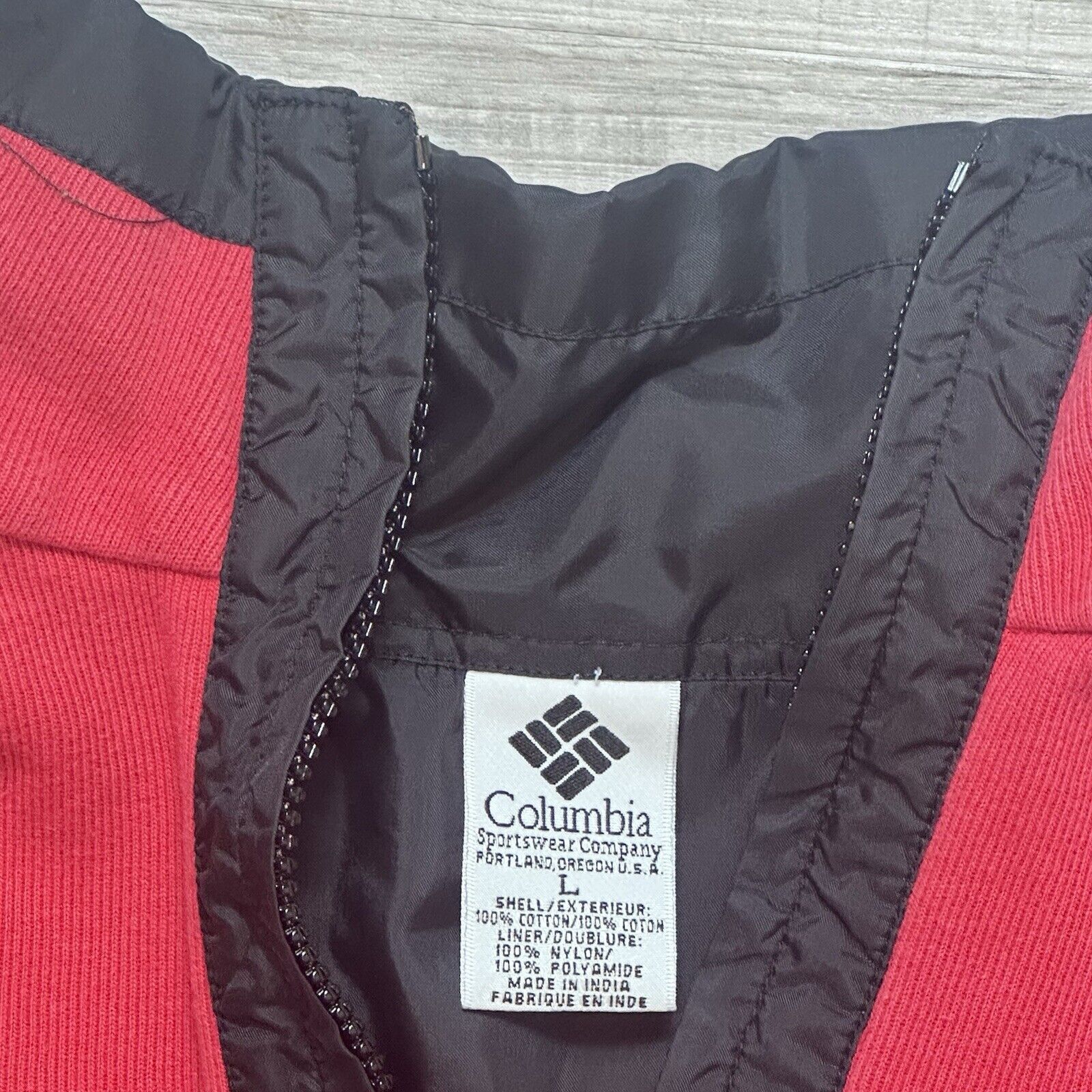 Columbia × Vintage Vtg 90s Columbia Mens Spell Out HeavyweightHalf Zip Pullover Size US L / EU 52-54 / 3 - 8 Thumbnail