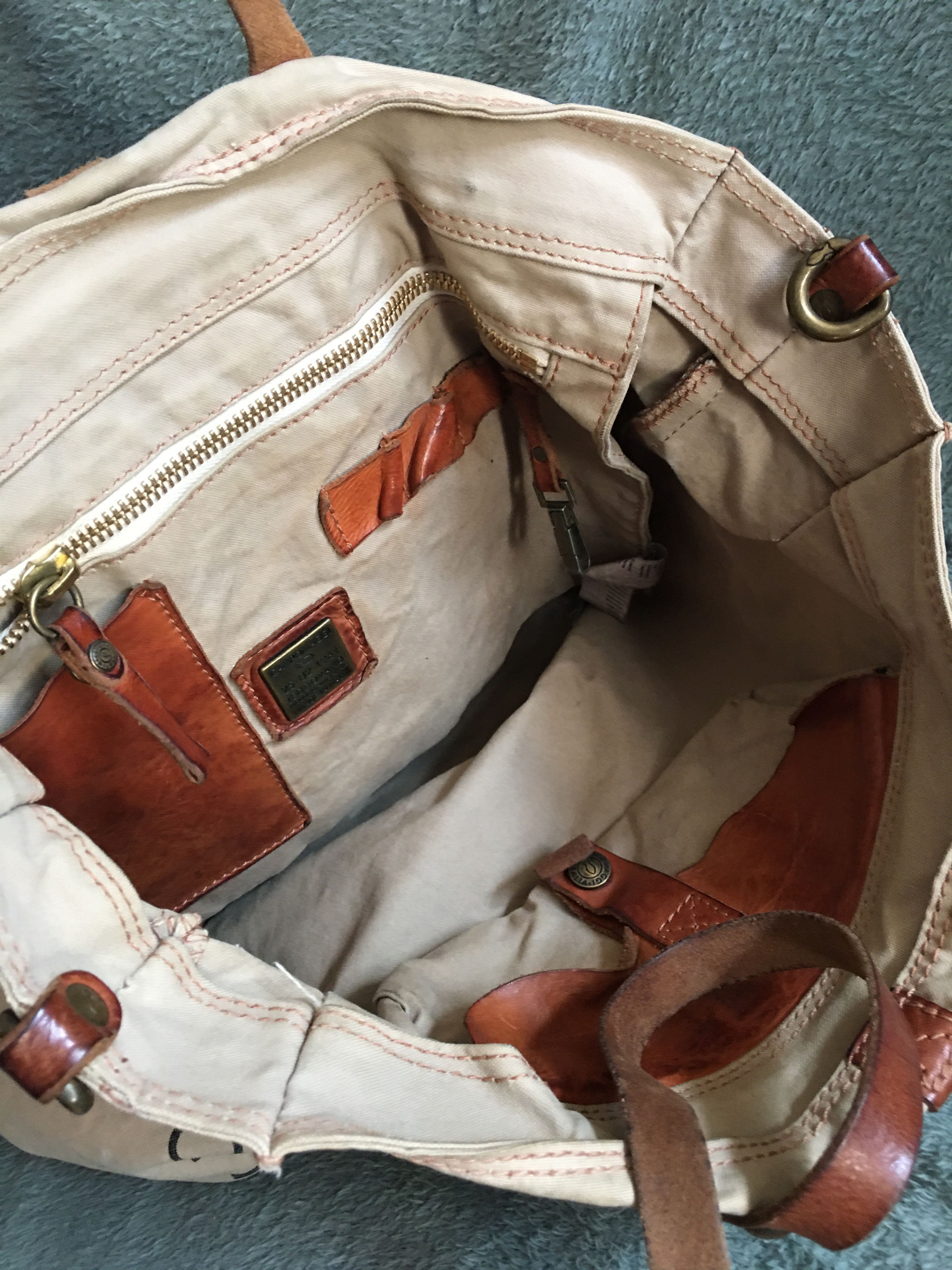Campomaggi Campomaggi Canvas Leather Tote Bag Handbag Size ONE SIZE - 12 Thumbnail