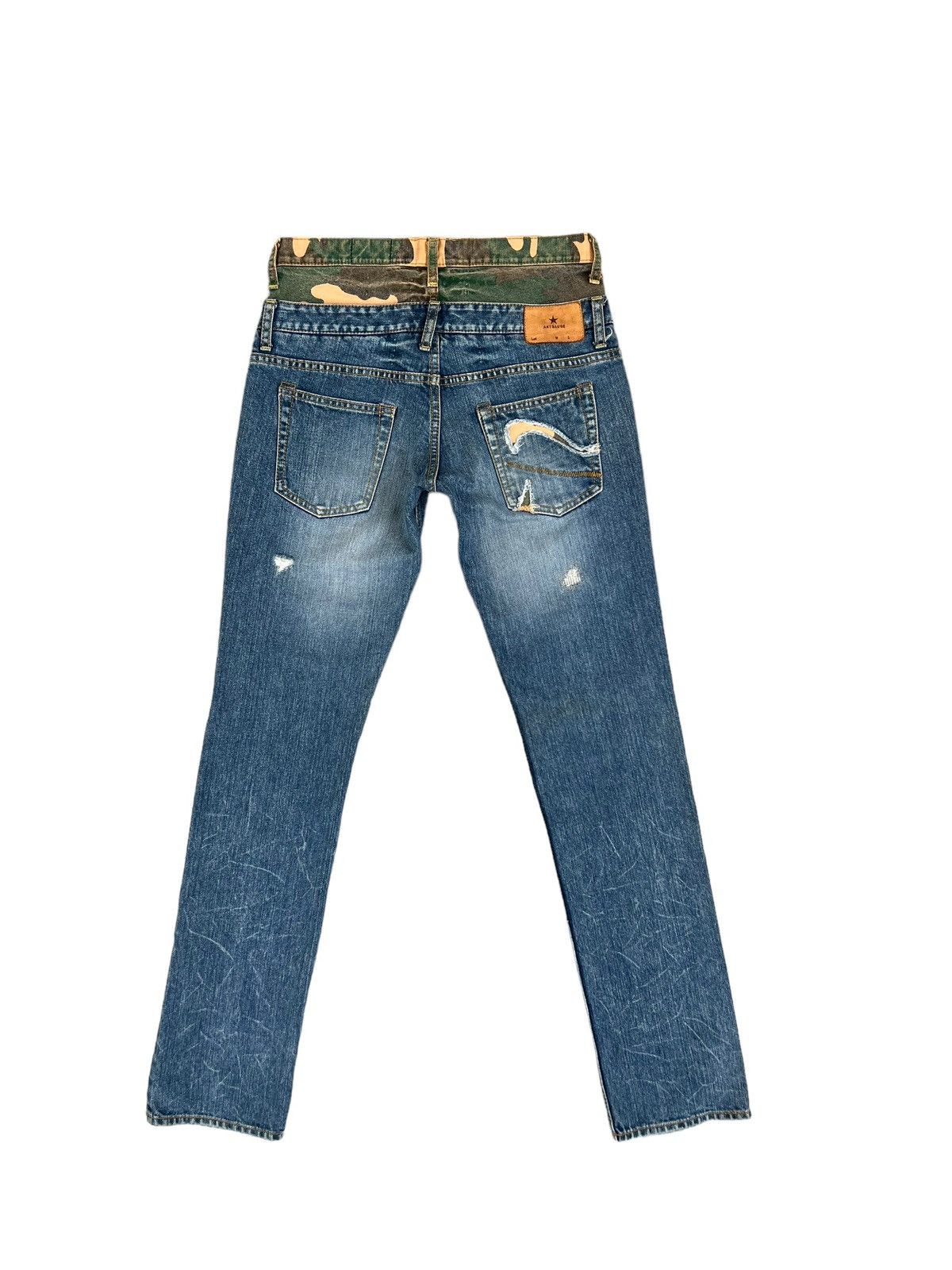 Vintage Antgauge Japan Double Waist Rips Distressed Denim Size US 29 - 2 Thumbnail