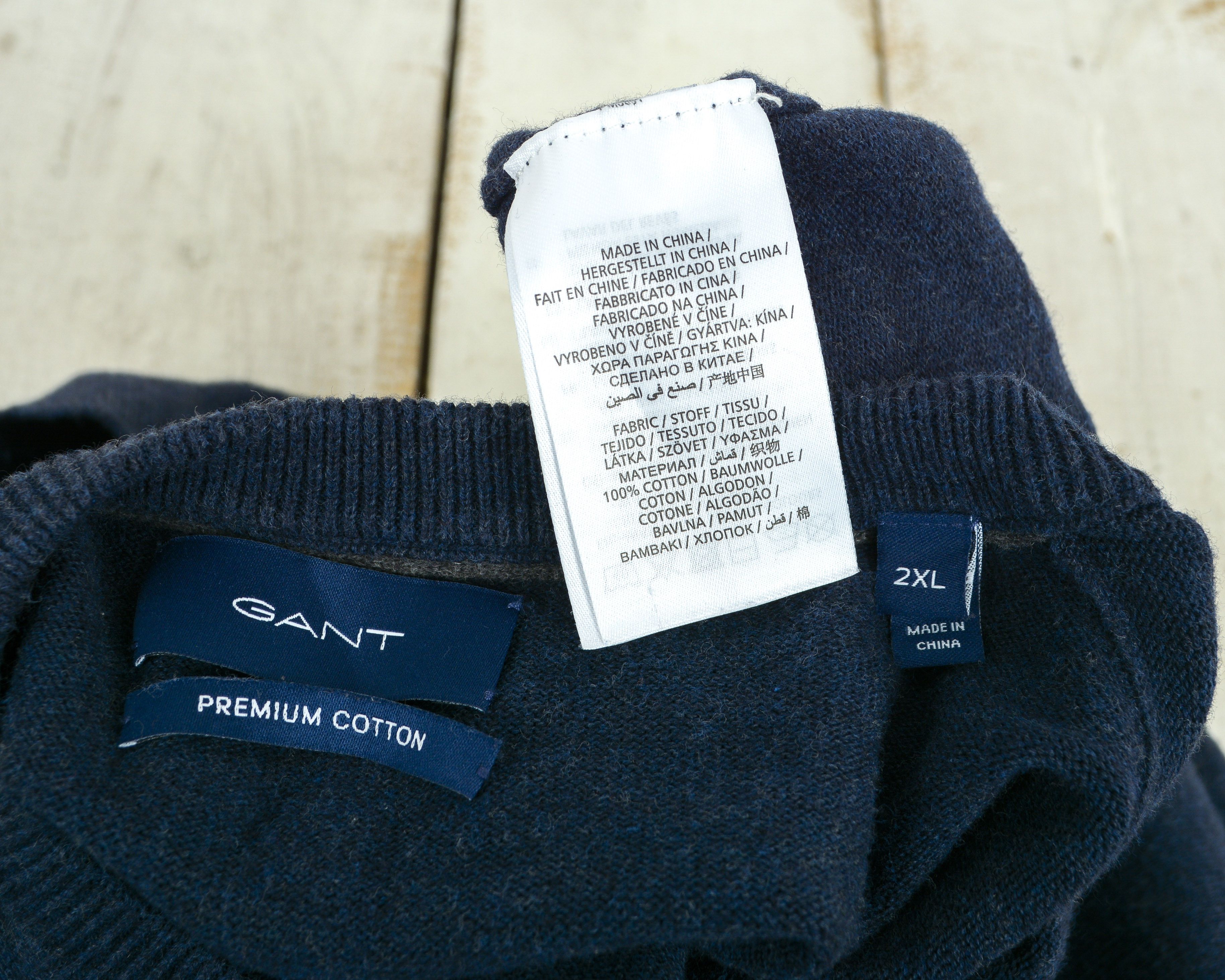 Gant Premium Cotton Sweater 2XL Pullover V-Neck Jumper Knit Top Size US XXL / EU 58 / 5 - 2 Thumbnail