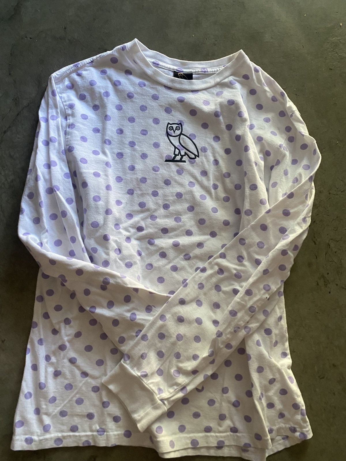 October's Very Own Octobers Very Own OVO Drake Owl Long Sleeve Polka Dot Tee Size US L / EU 52-54 / 3 - 4 Thumbnail