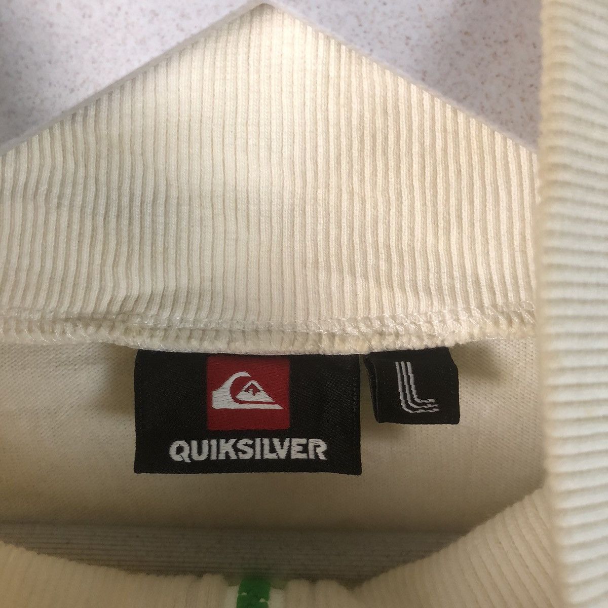 Quiksilver D Quiksilver vintage White sweater #7433 Size US L / EU 52-54 / 3 - 11 Thumbnail