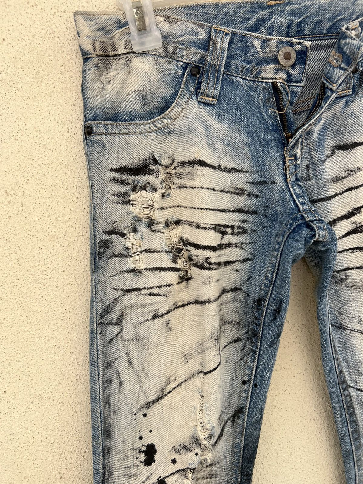 Vintage Vintage Benefit Japan Distressed Denim Painter Flare Jeans Size US 28 / EU 44 - 8 Thumbnail